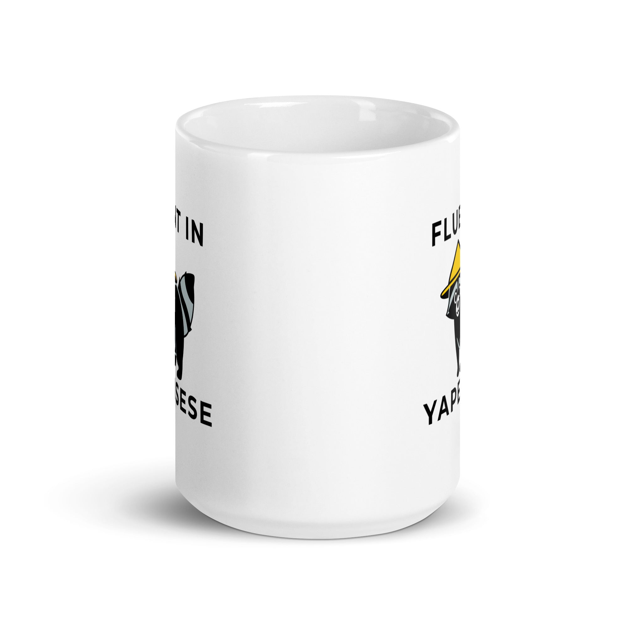 Fluent in Yapenese White glossy mug