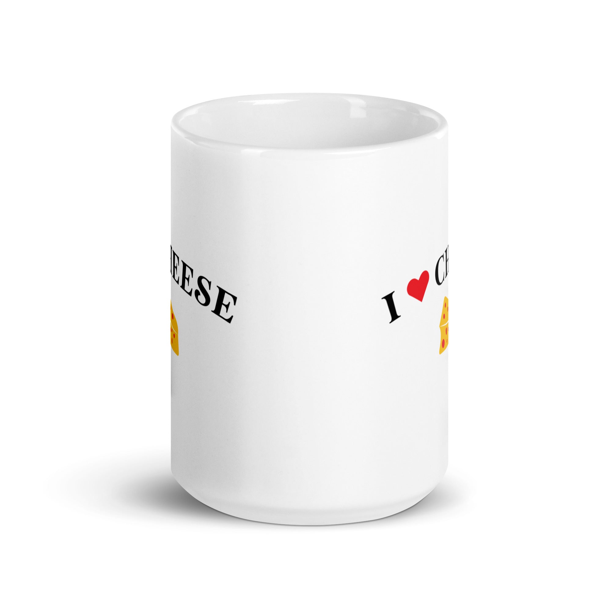 I Love Cheese White glossy mug