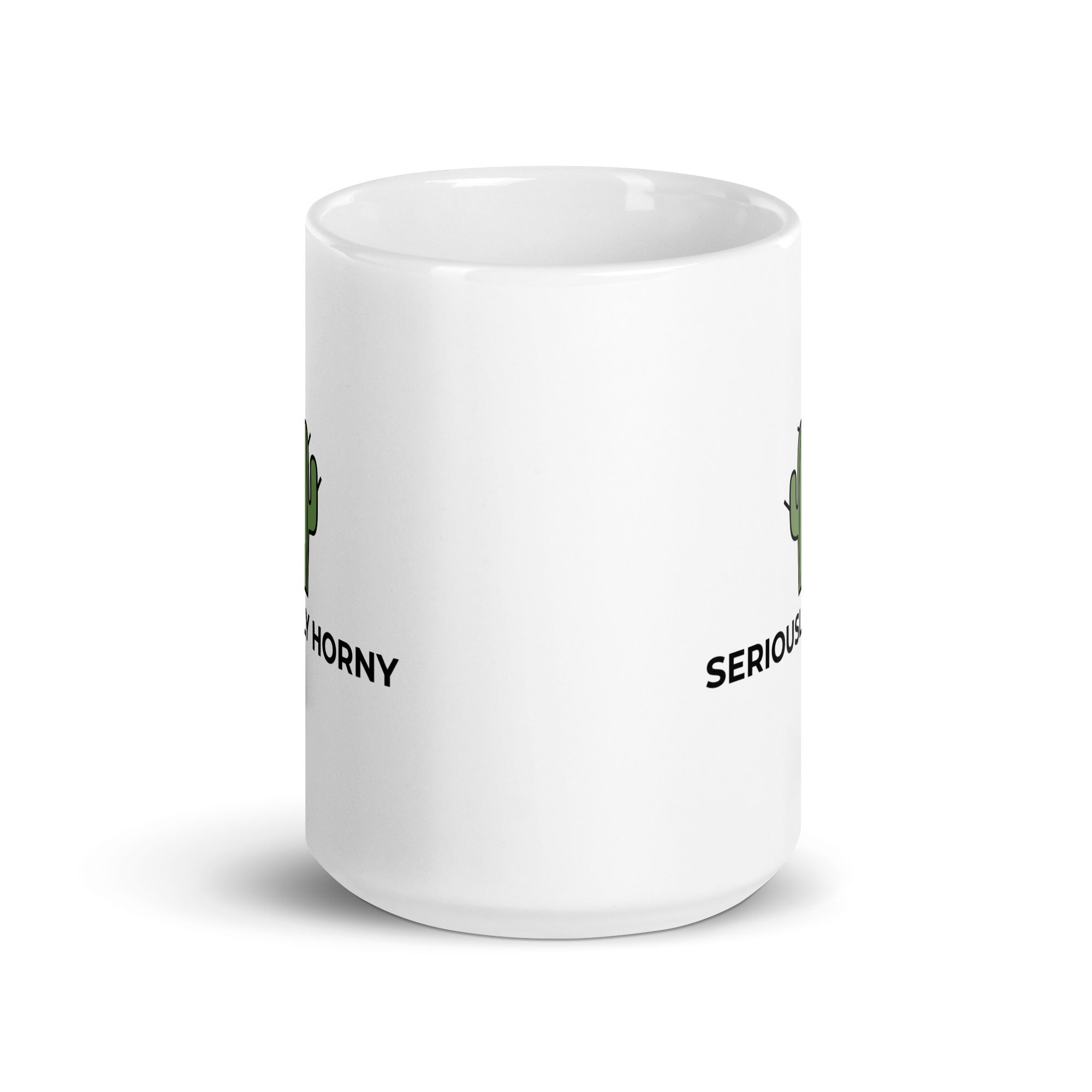 Seriously Horny White glossy mug