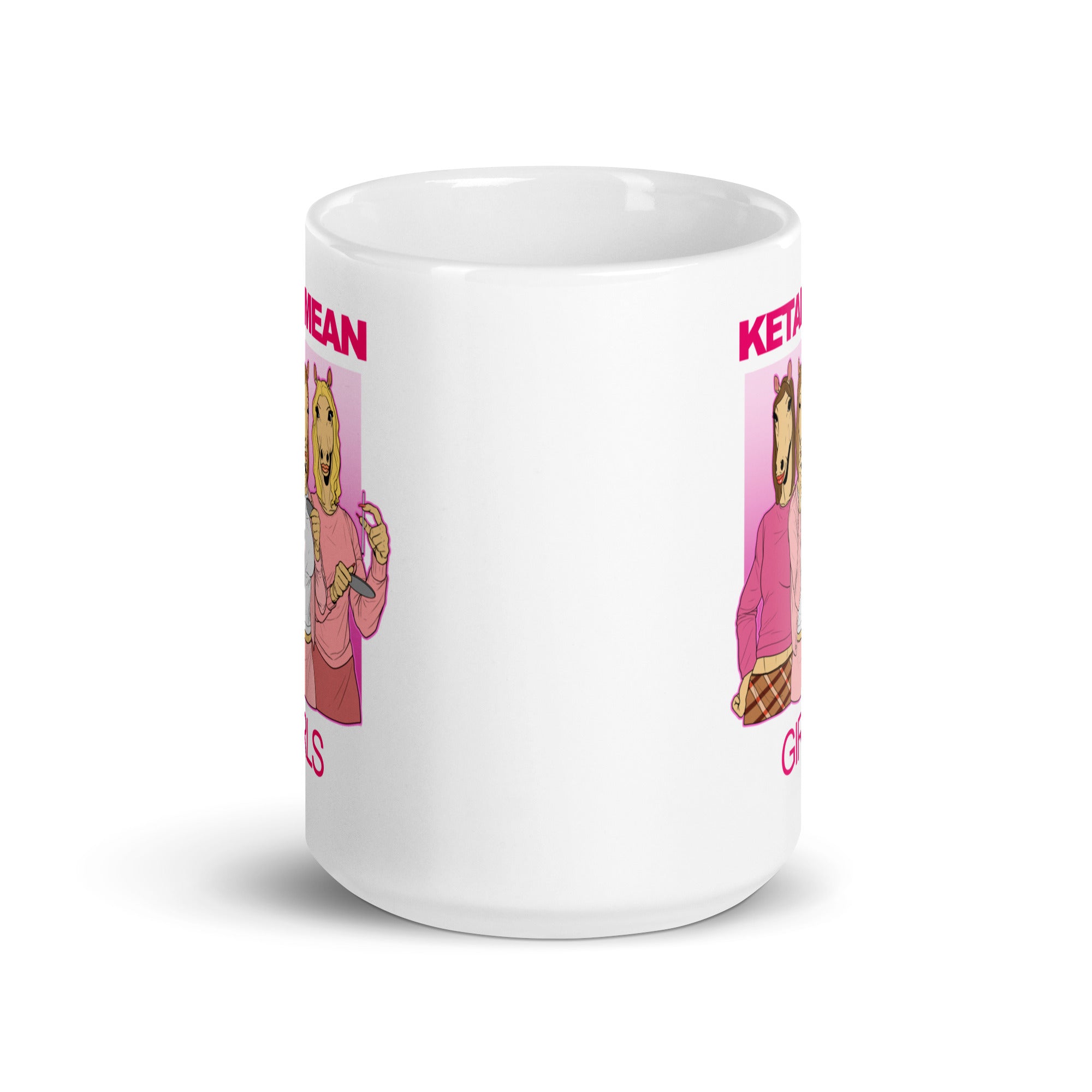 Ketamean Girls White glossy mug