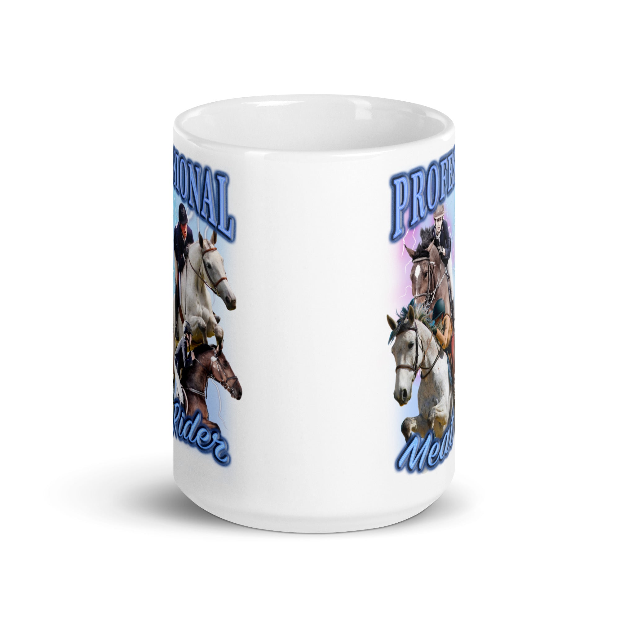 Professional Meat Rider White glossy mug