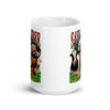 Save a Tree Eat a Vegan White glossy mug