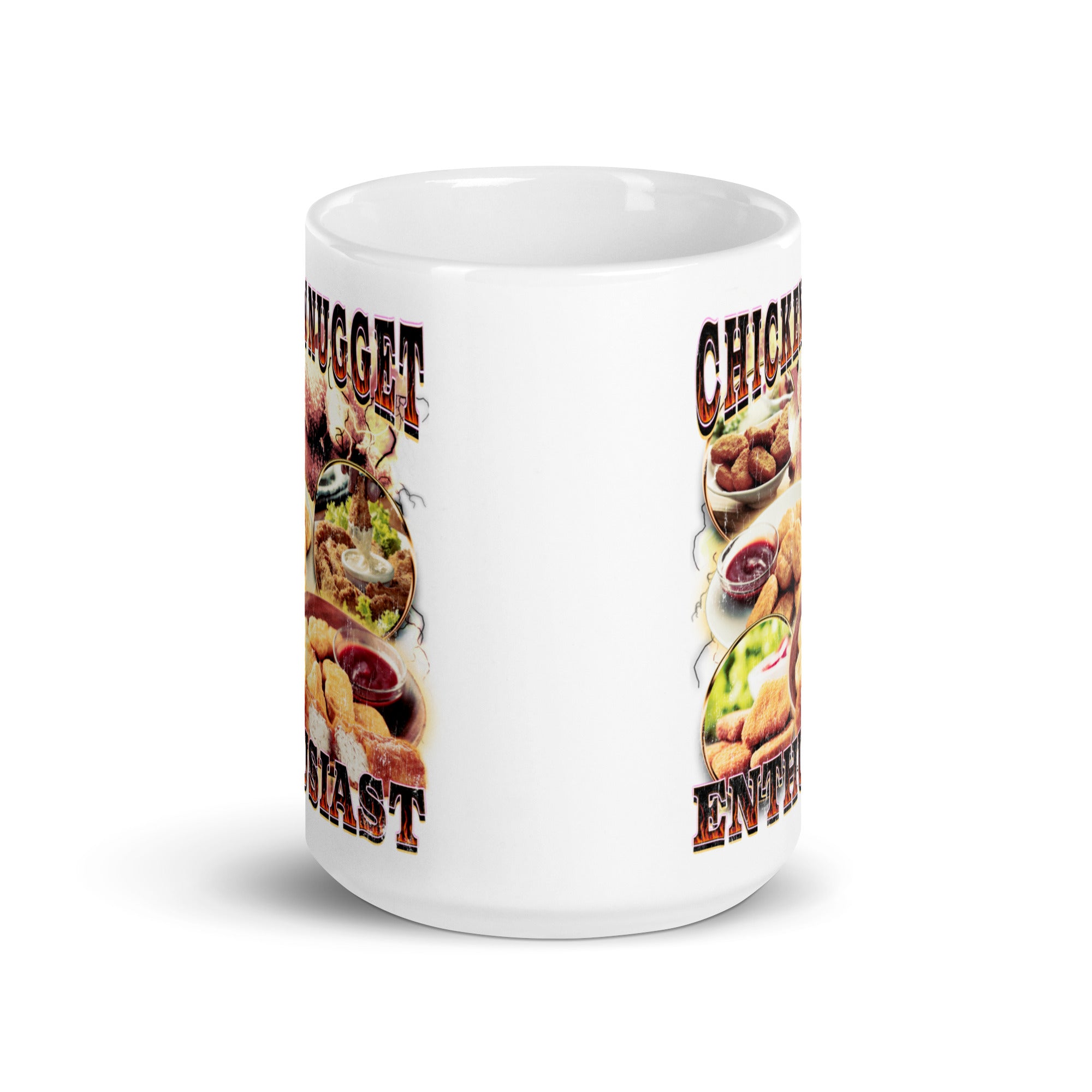 Chicken Nugget Enthusiast White glossy mug