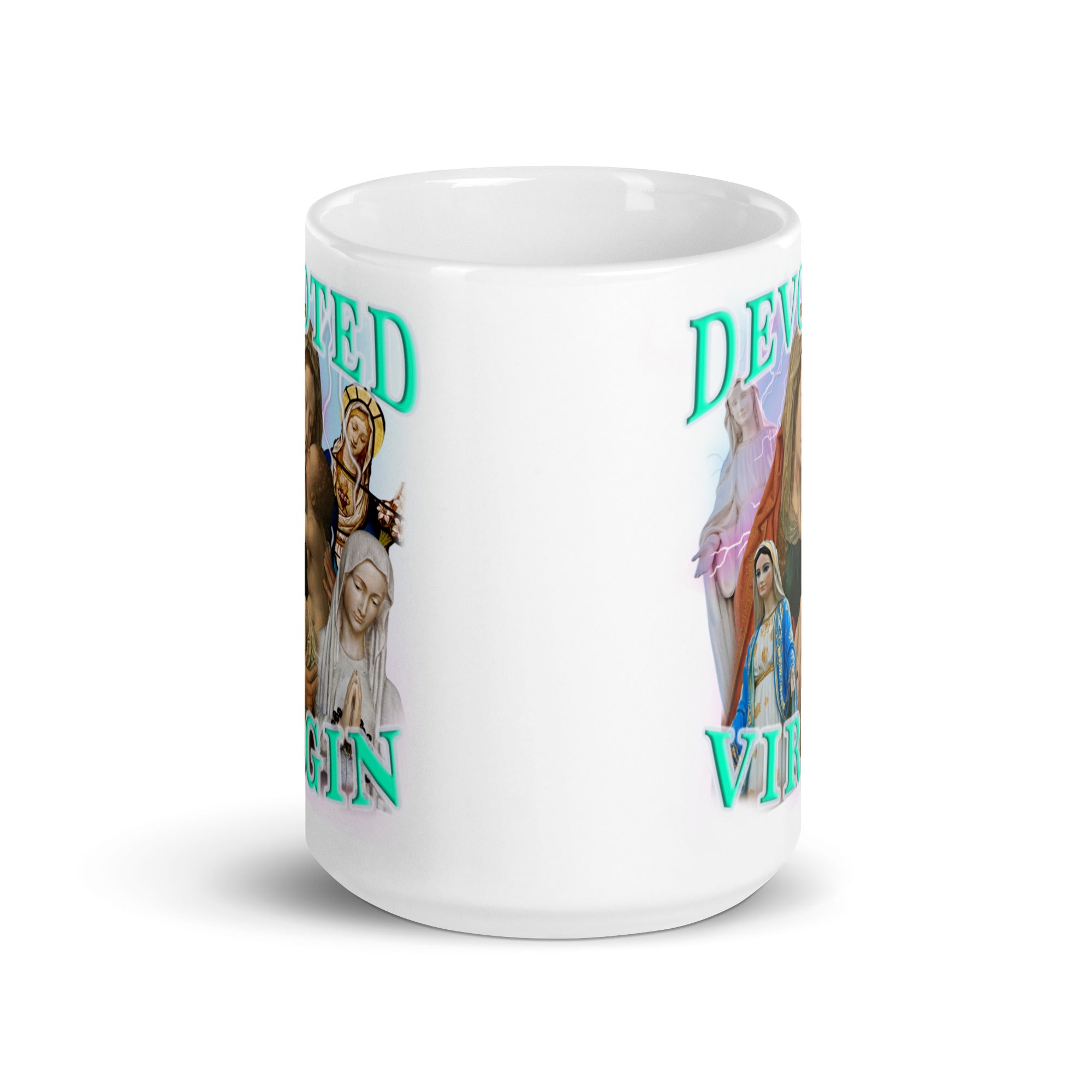 Devoted Virgin White glossy mug