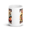 Five and Drive White glossy mug