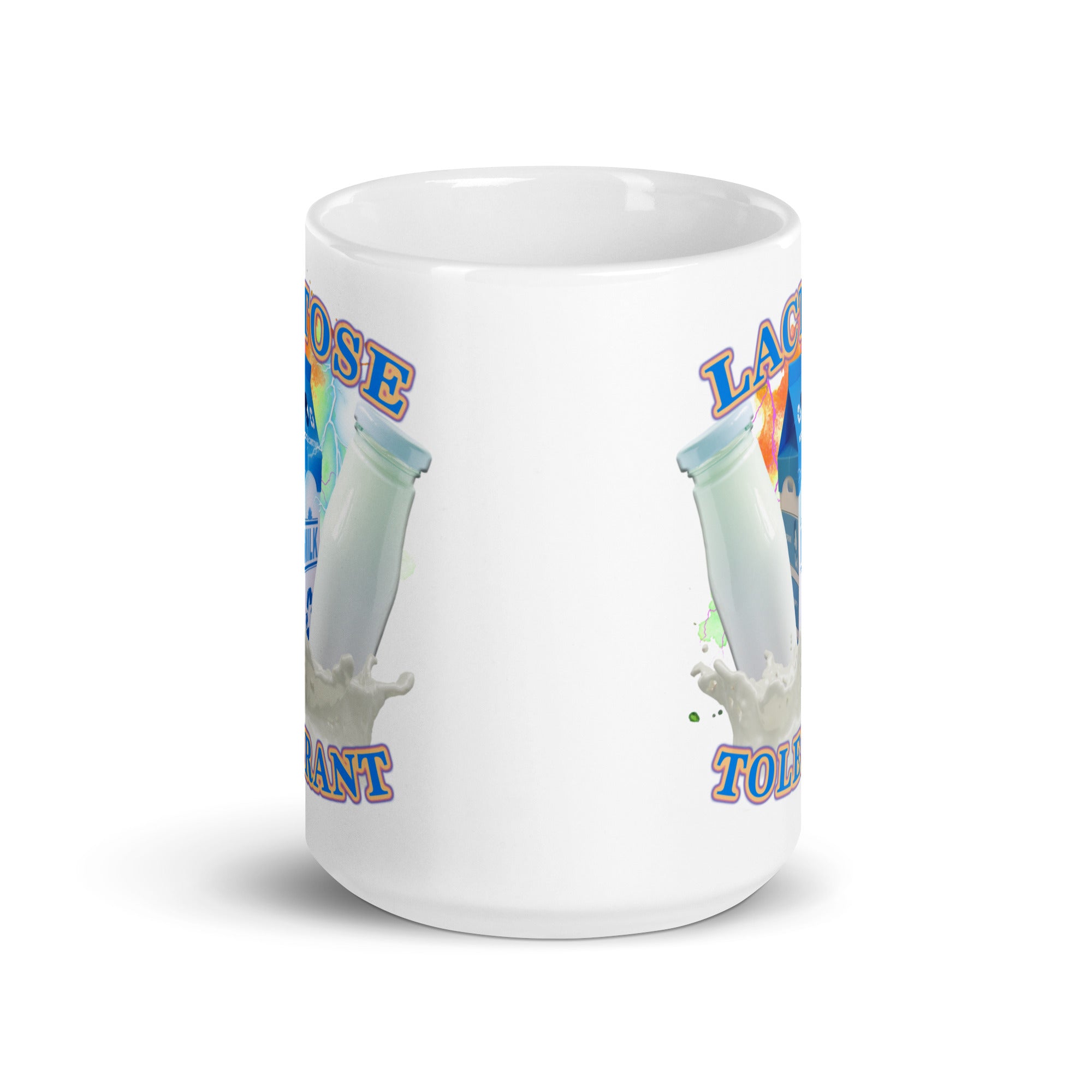 Lactose Tolerant White glossy mug