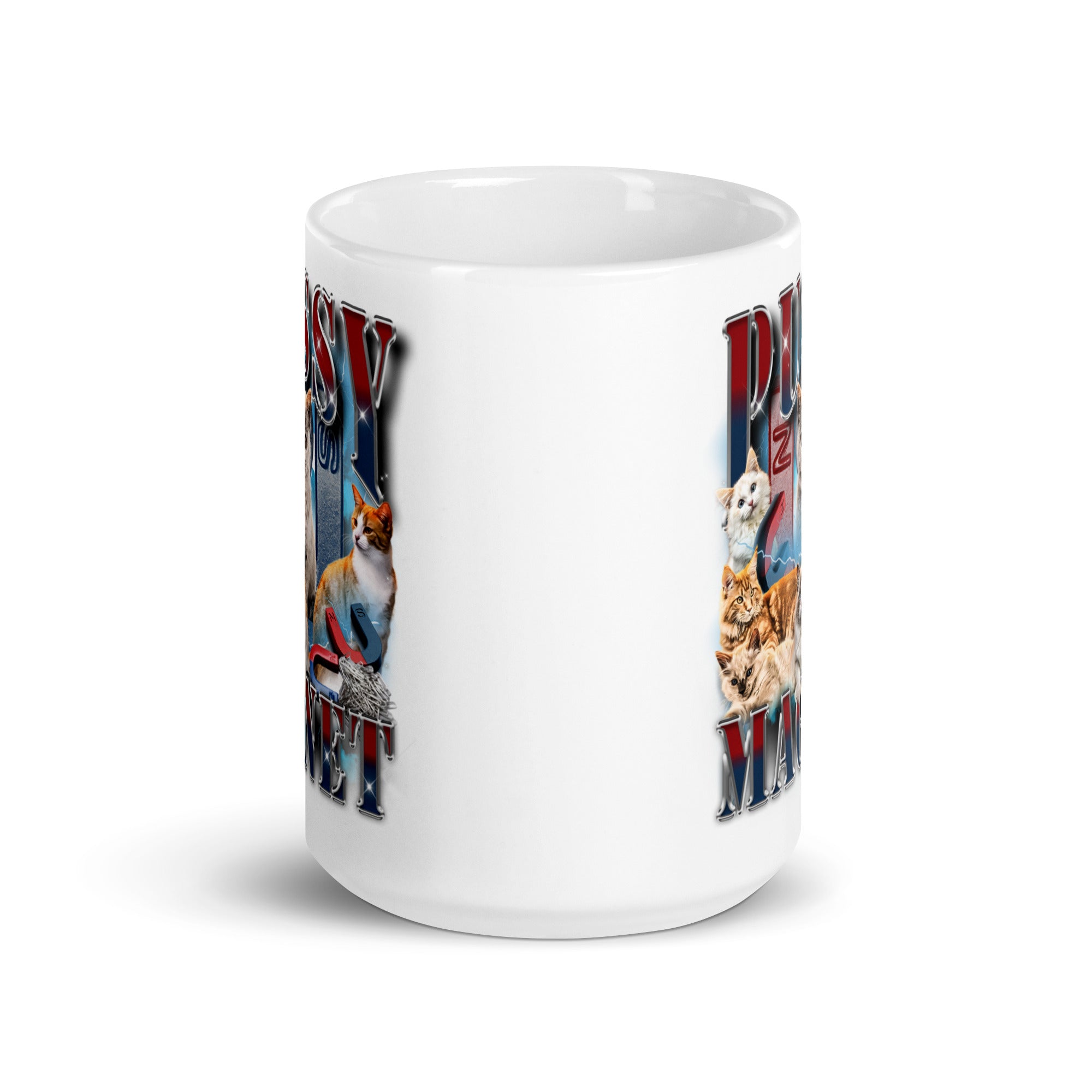 Pussy Magnet White glossy mug