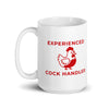 Experienced Cock Handler White glossy mug