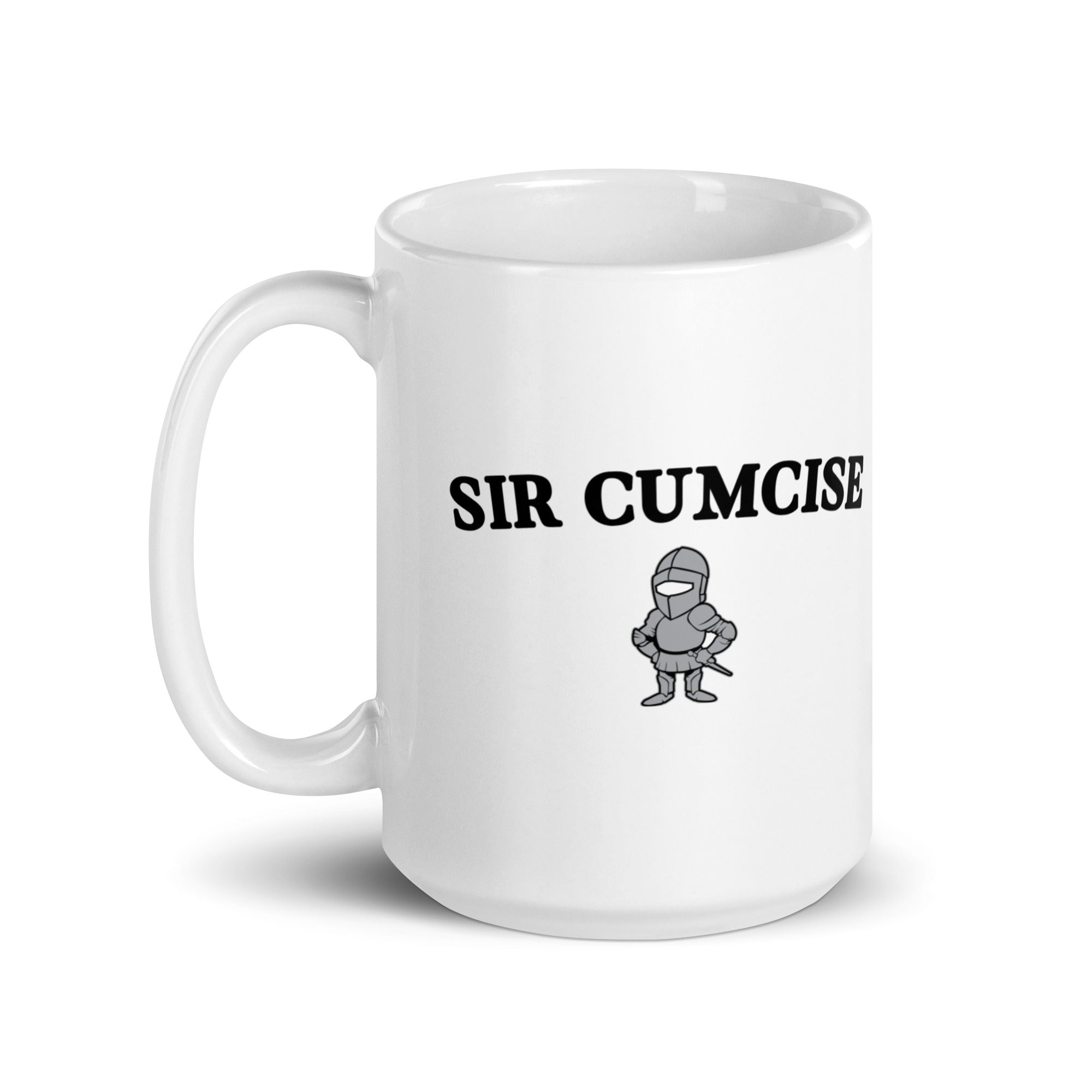 Sir Cumcise White glossy mug