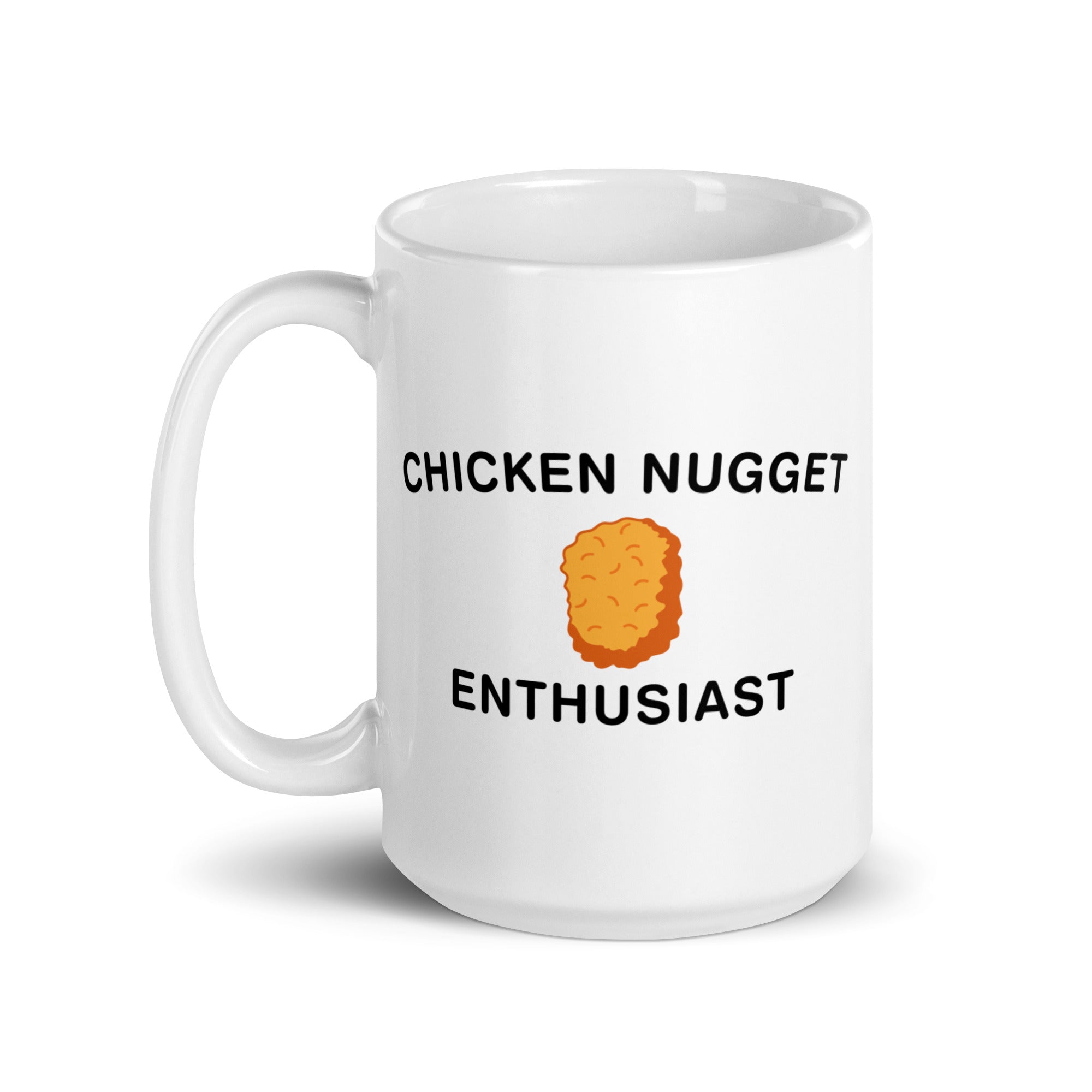 Chicken Nugget Enthusiast White glossy mug