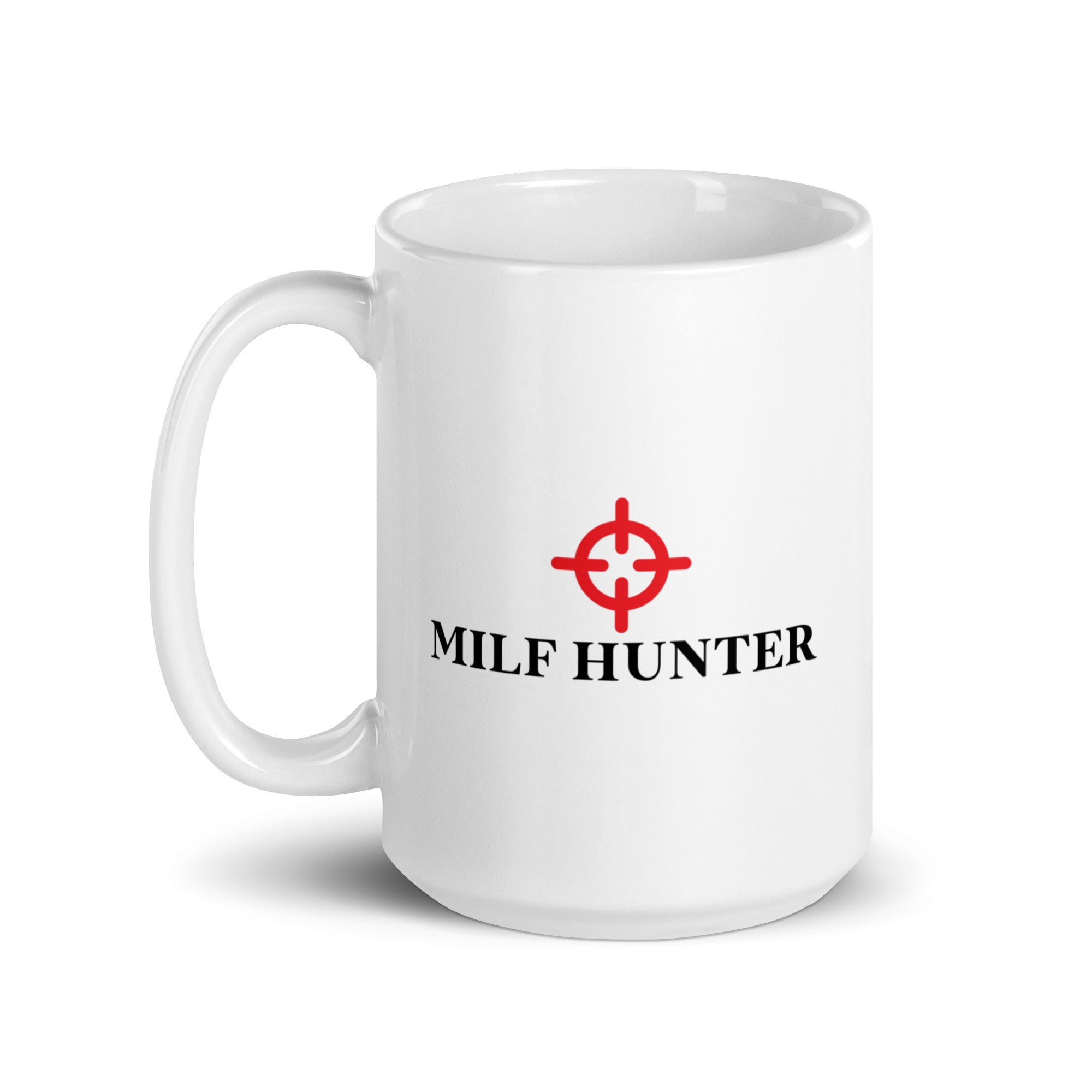 Milf Hunter White glossy mug