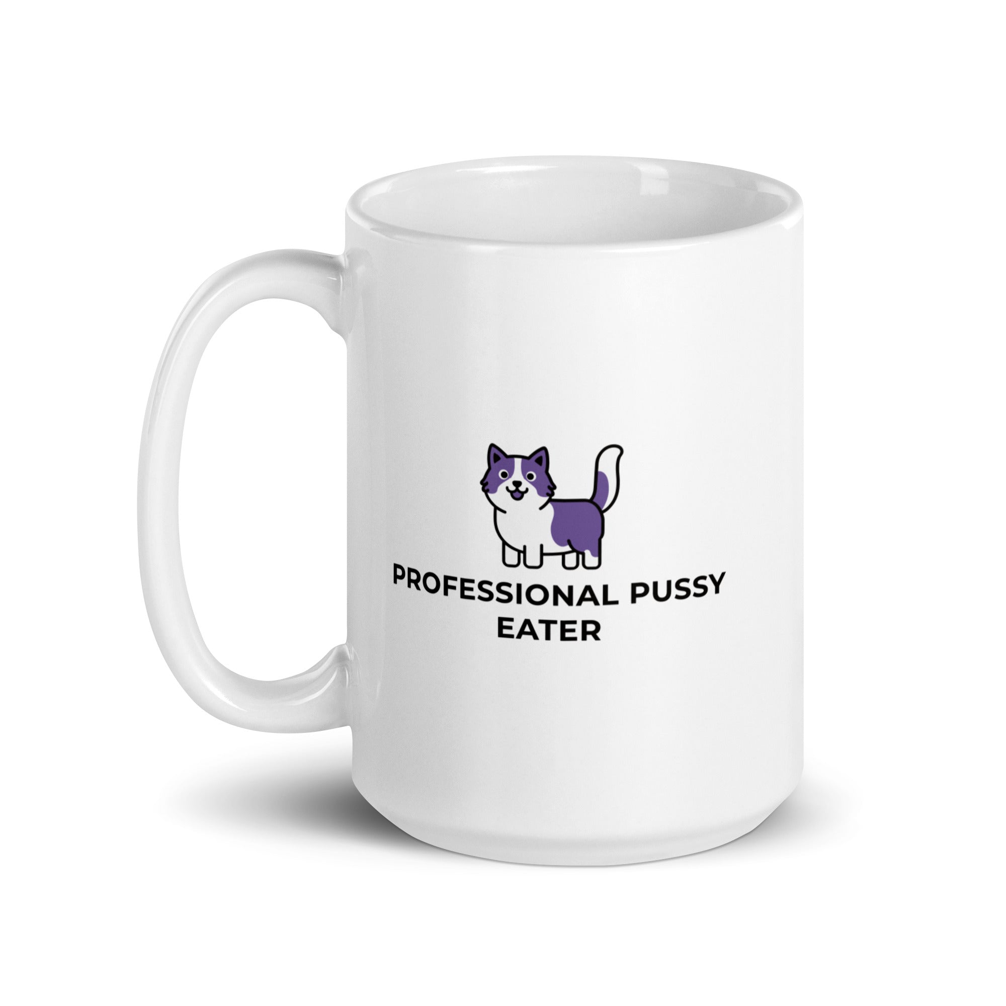 Professional Pussy Eater White glossy mug