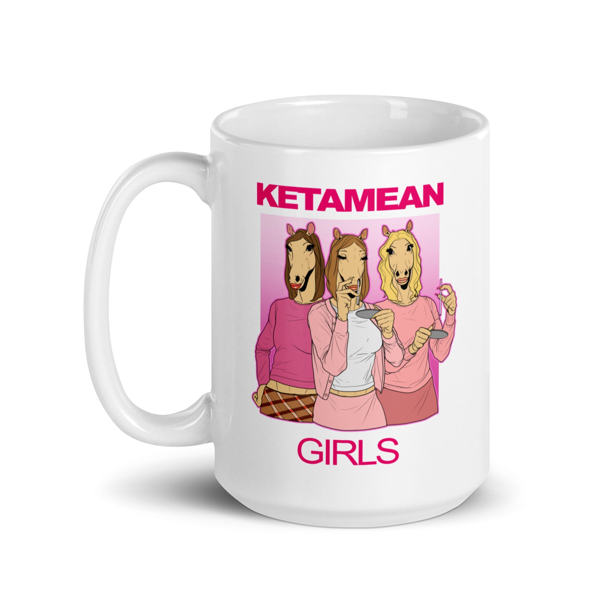 Ketamean Girls White glossy mug