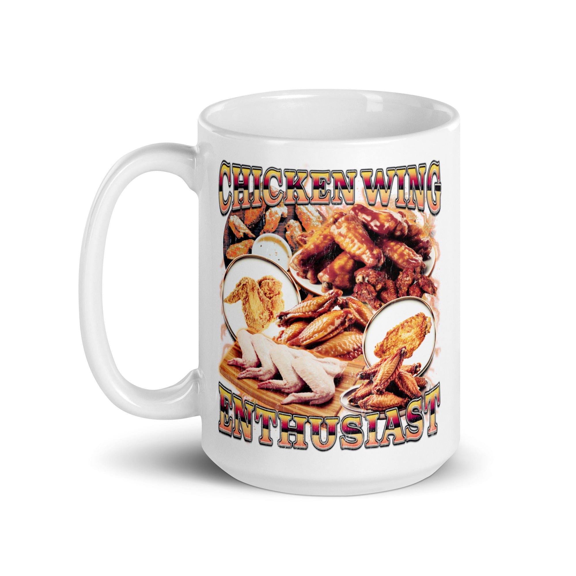 Chicken-Wing-Enthusiast White glossy mug