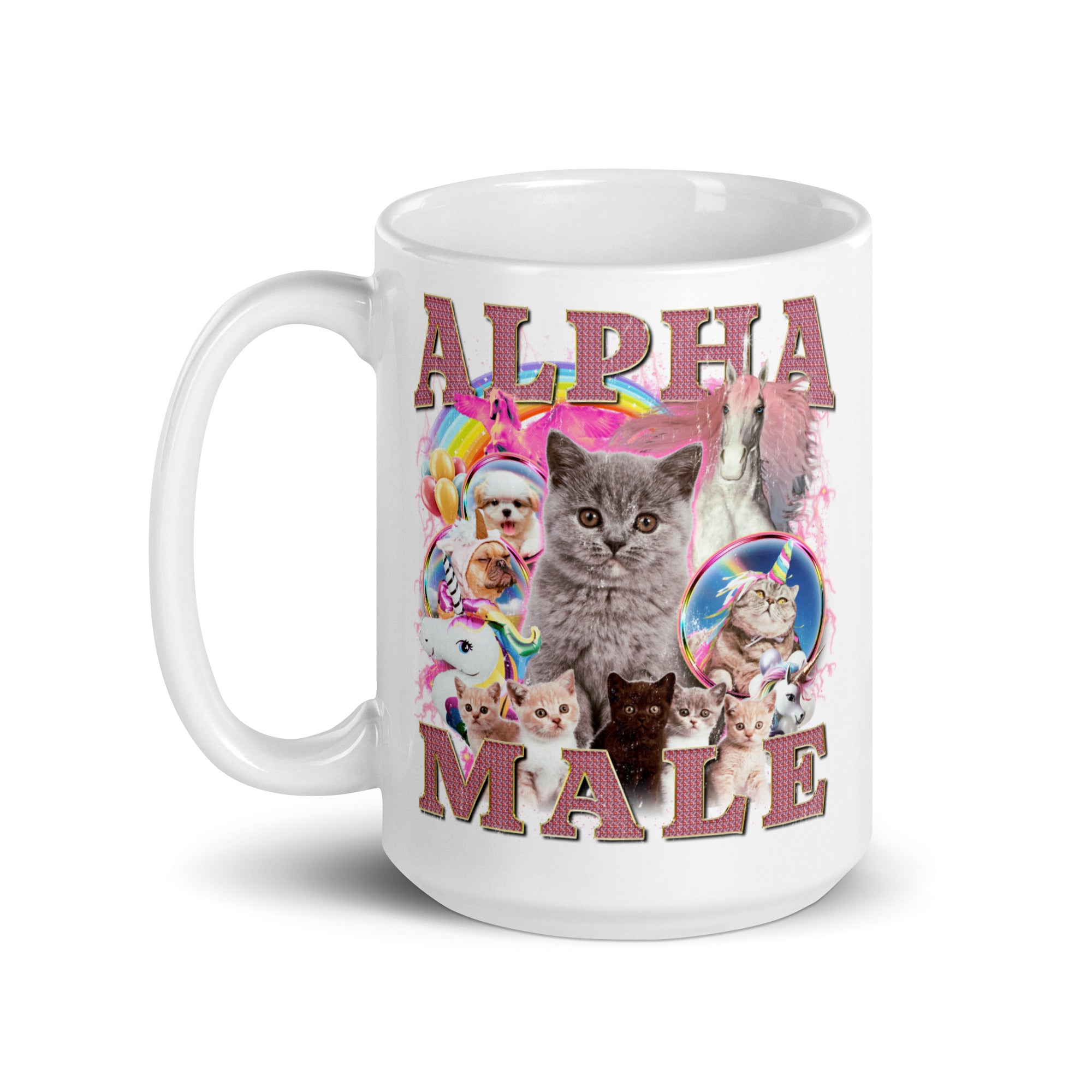 Alpha Male White glossy mug