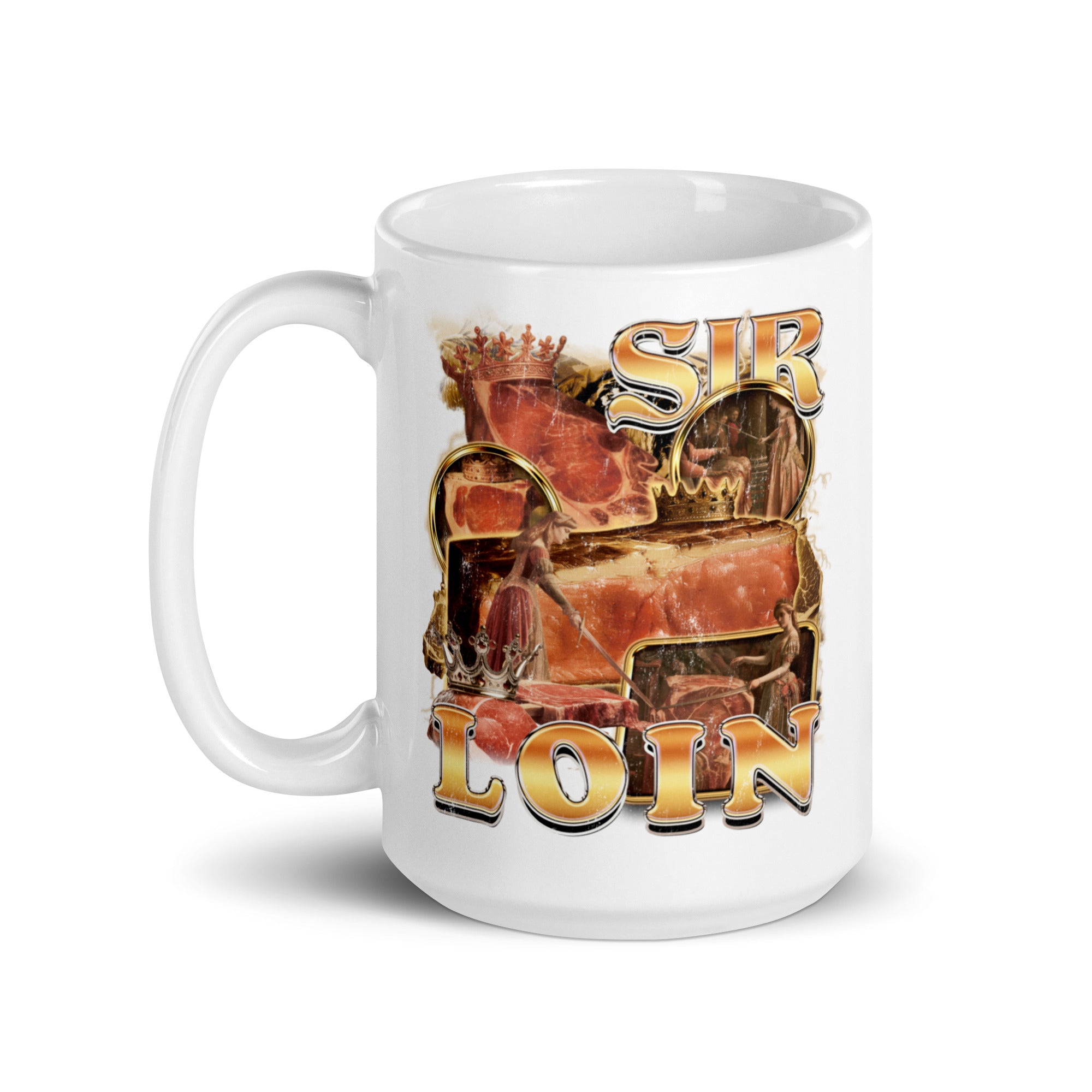 Sir Loin White glossy mug