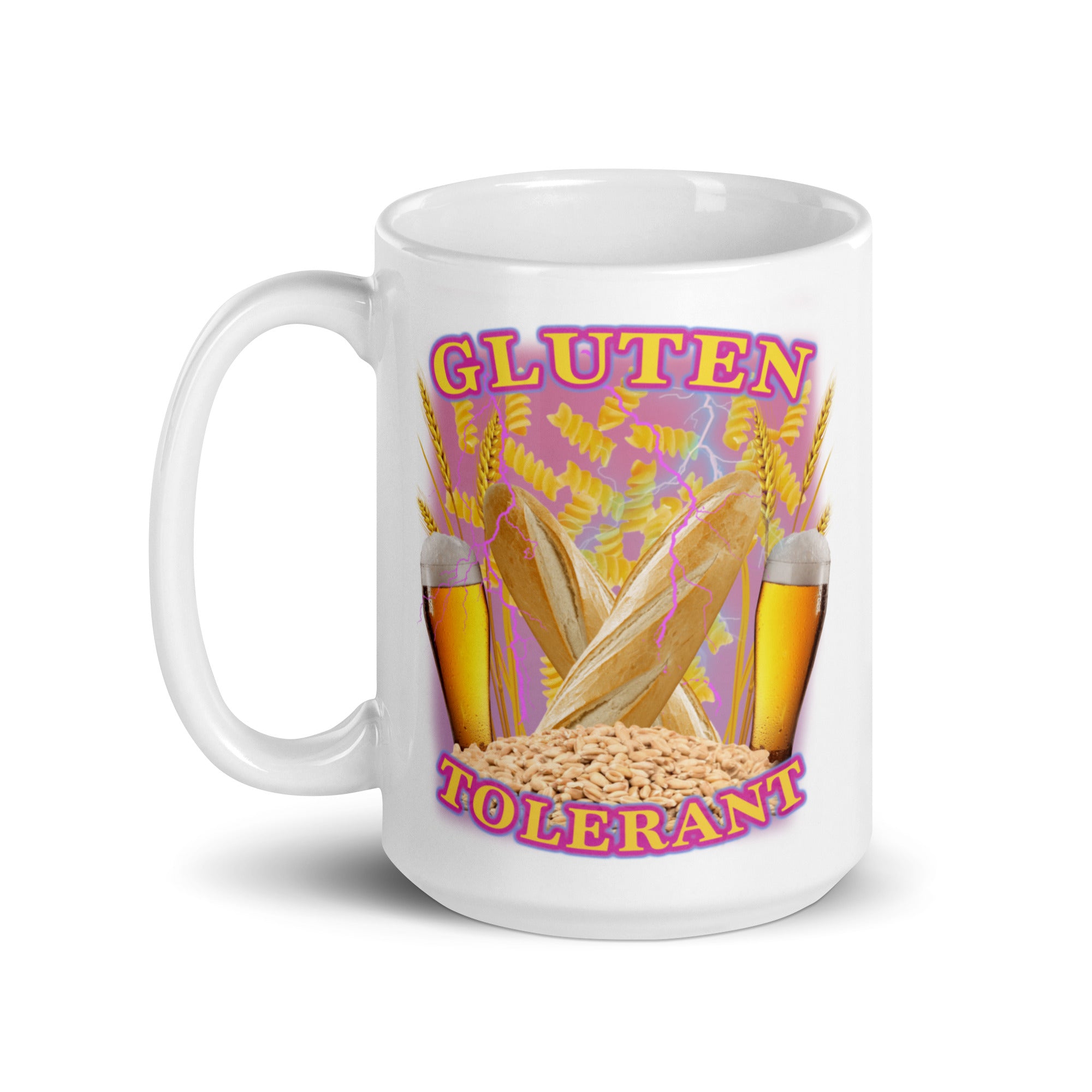 Gluten Tolerant  White glossy mug