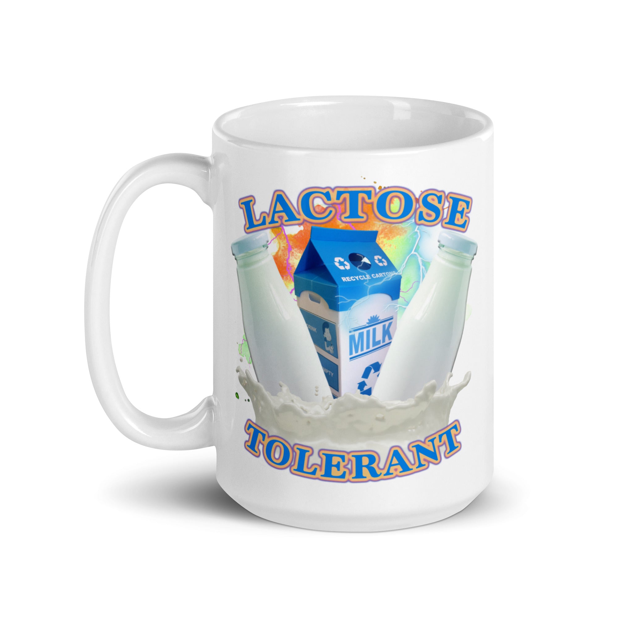 Lactose Tolerant White glossy mug