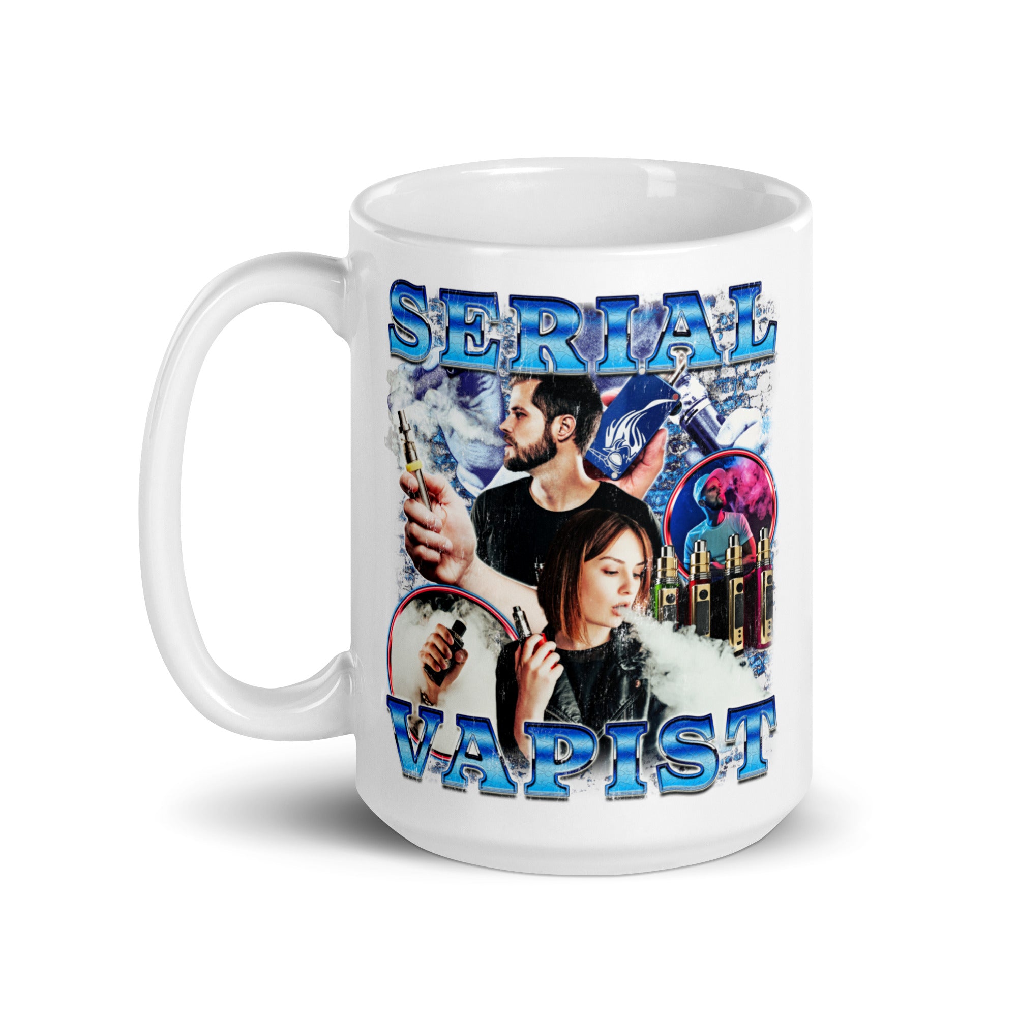 Serial Vapist  White glossy mug