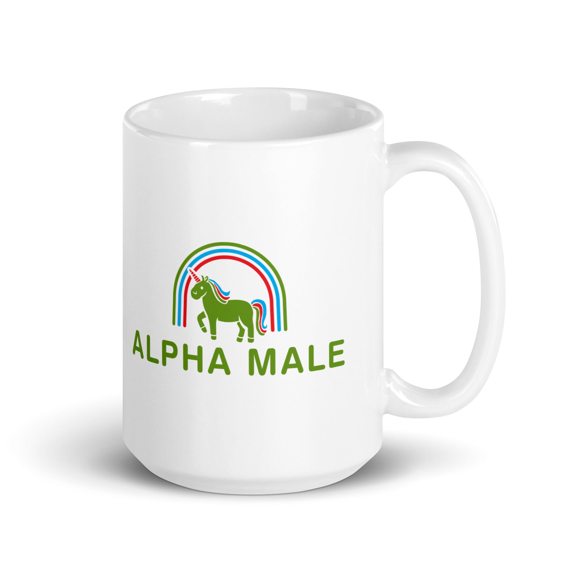 Alpha Male White glossy mug