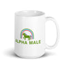 Alpha Male White glossy mug