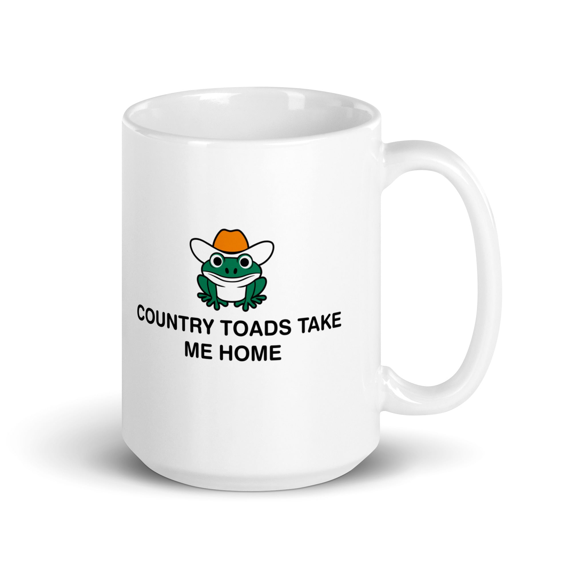 Country Toads Take Me Home White glossy mug