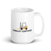 Forklift Certified White glossy mug