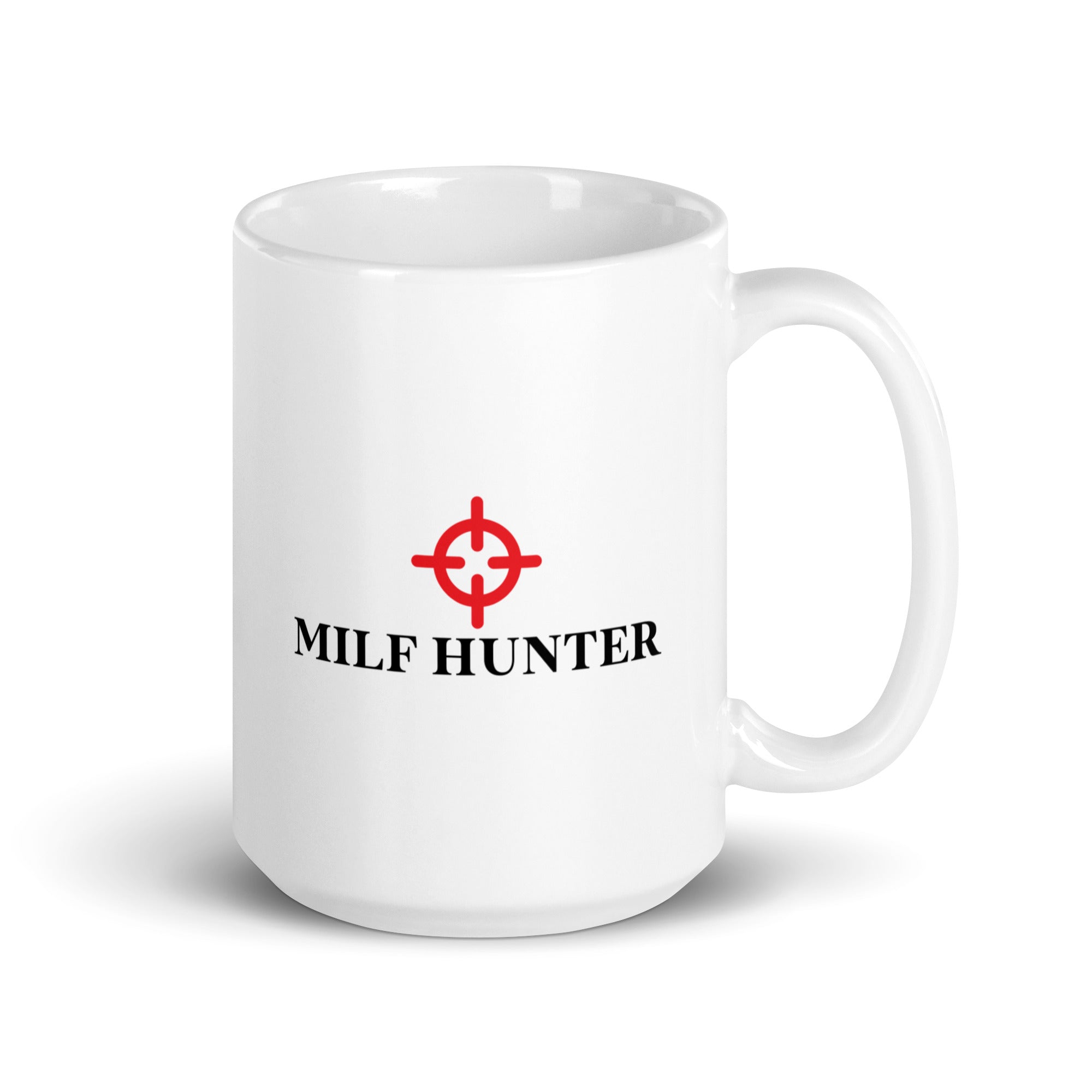 Milf Hunter White glossy mug