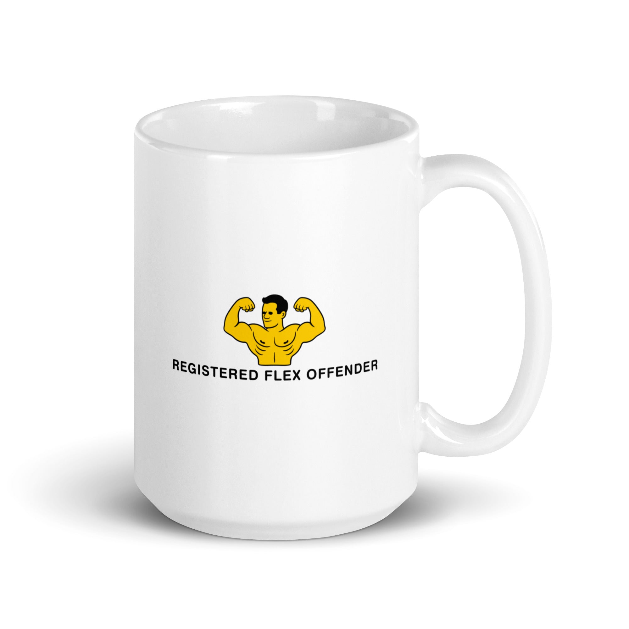 Registered Flex Offender White glossy mug