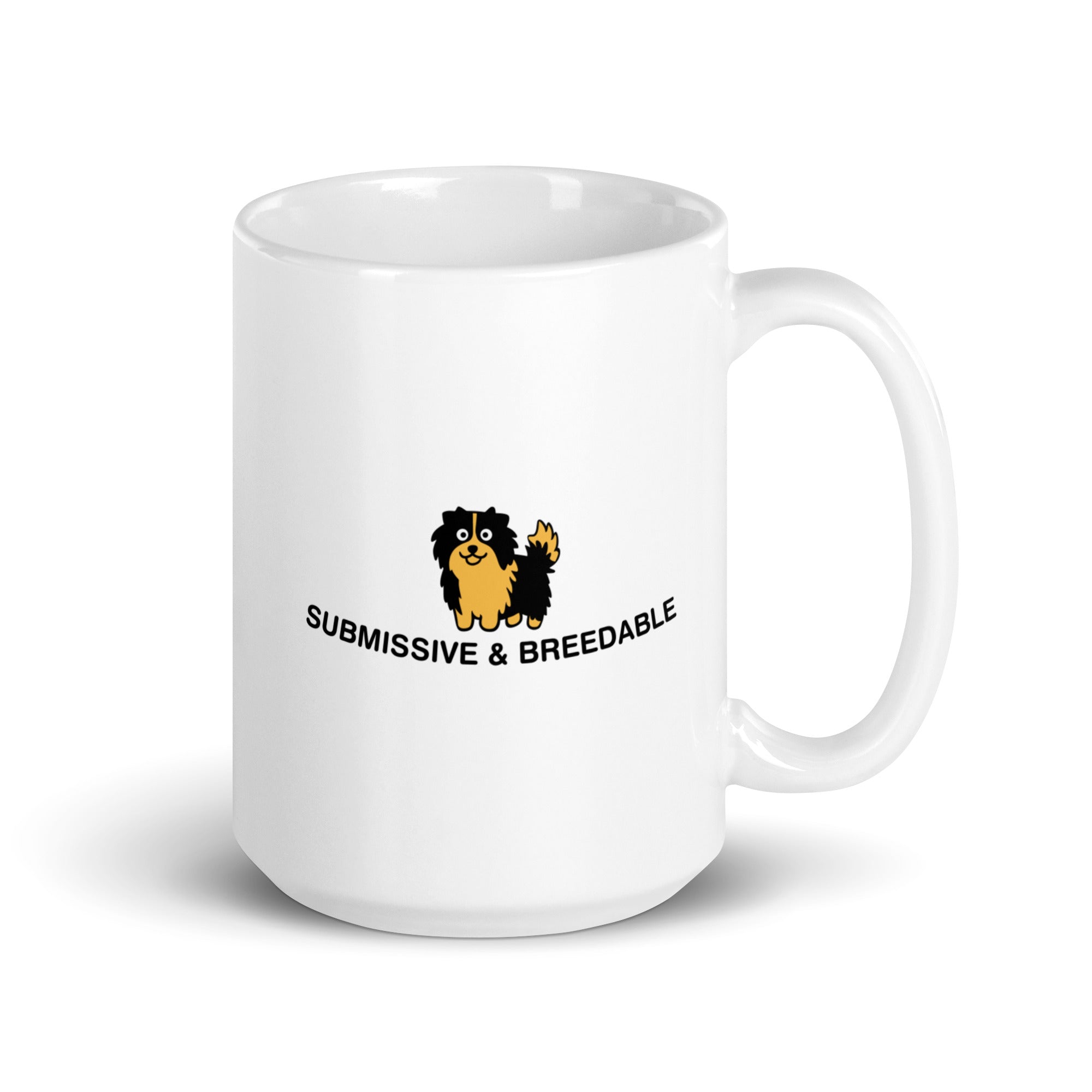 Submissive and Breedable White glossy mug