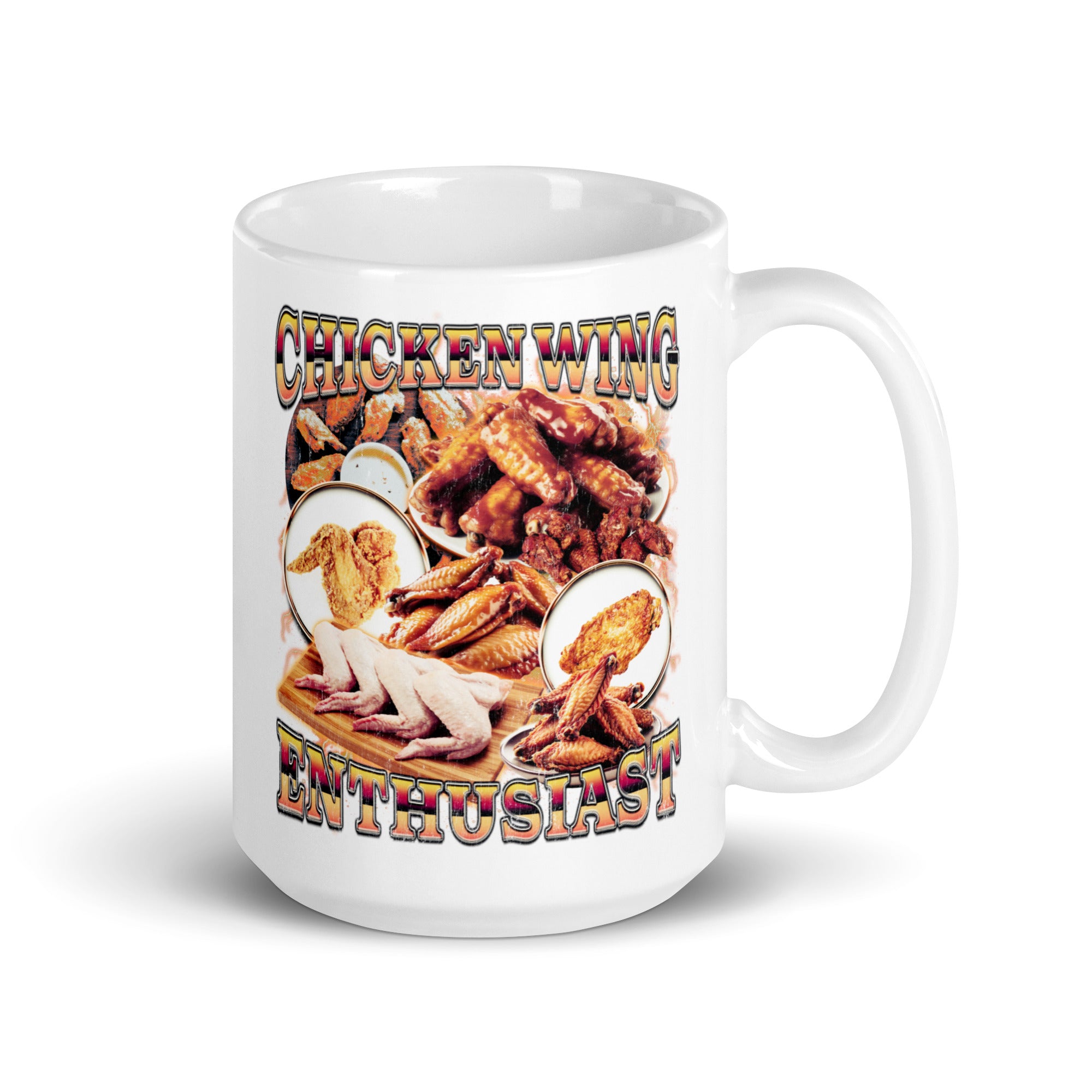 Chicken-Wing-Enthusiast White glossy mug