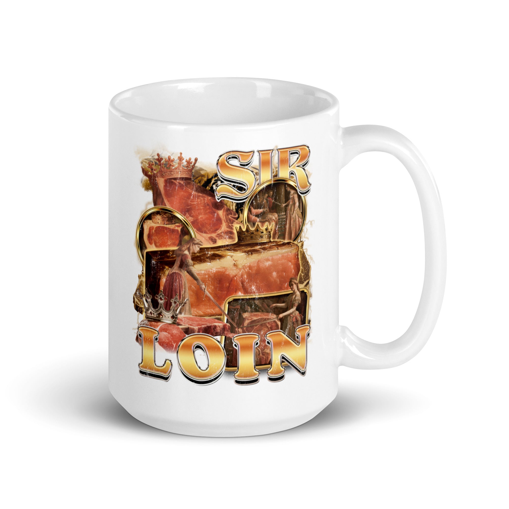 Sir Loin White glossy mug