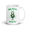 Big Titty Moth Girl White glossy mug