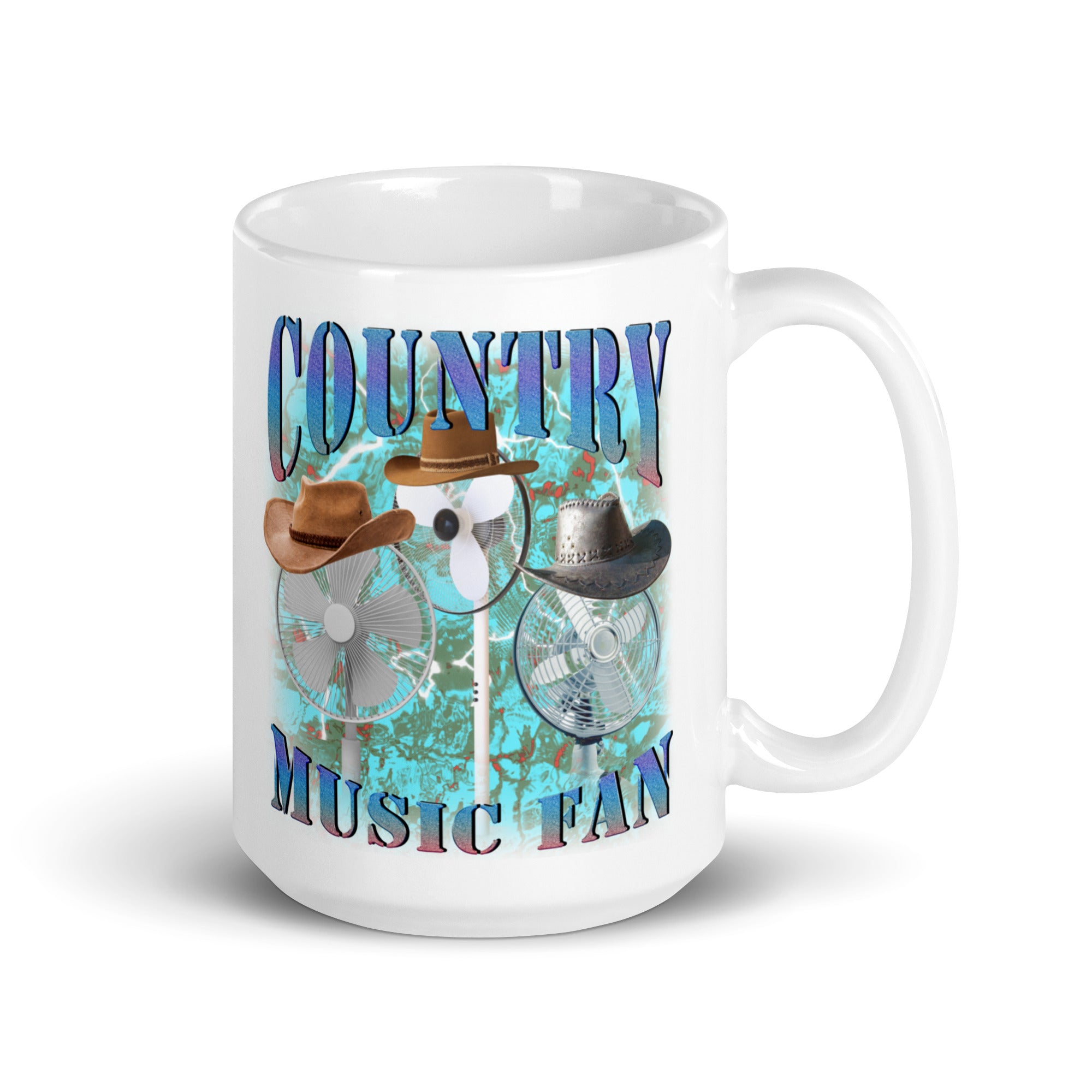 Country Music Fan White glossy mug