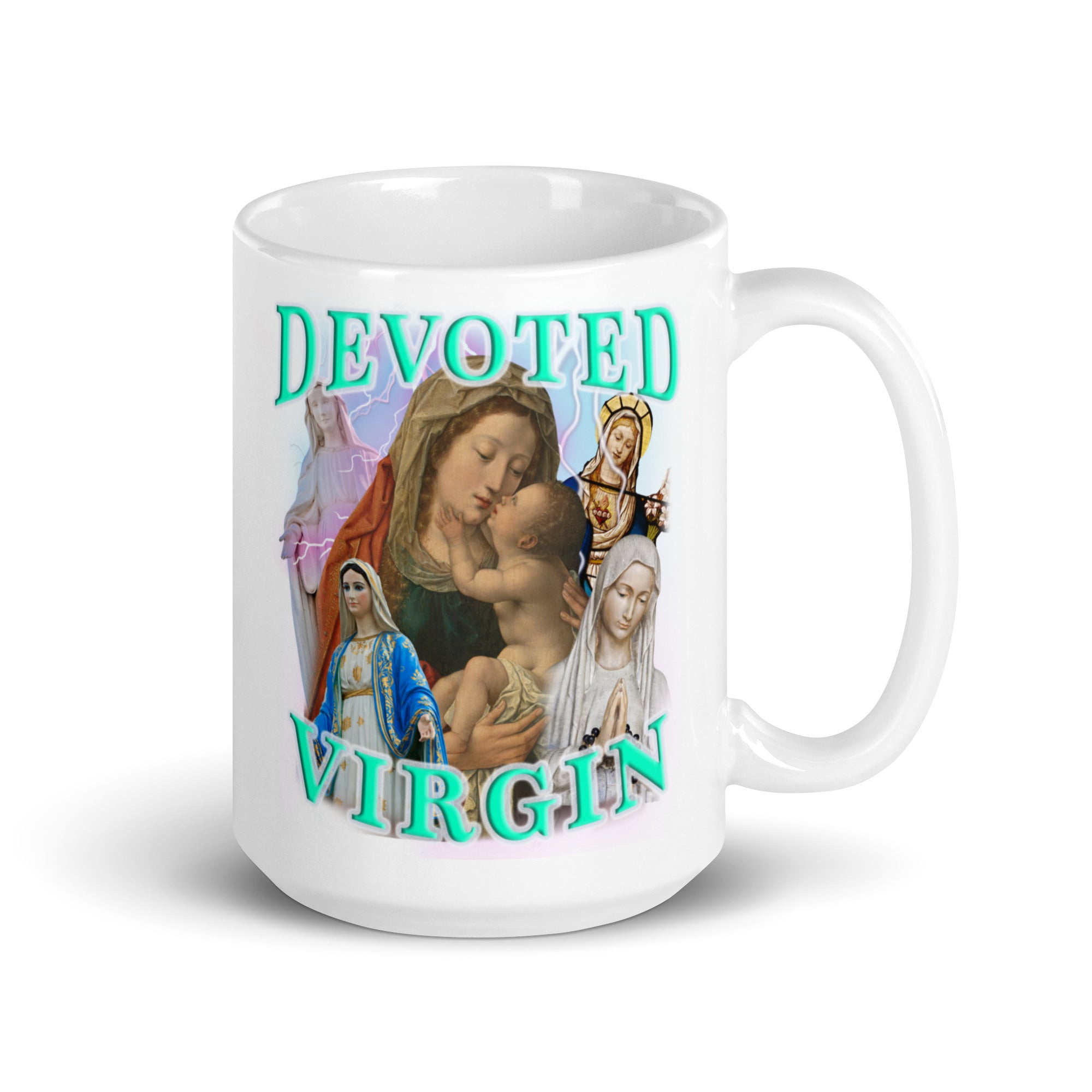 Devoted Virgin White glossy mug