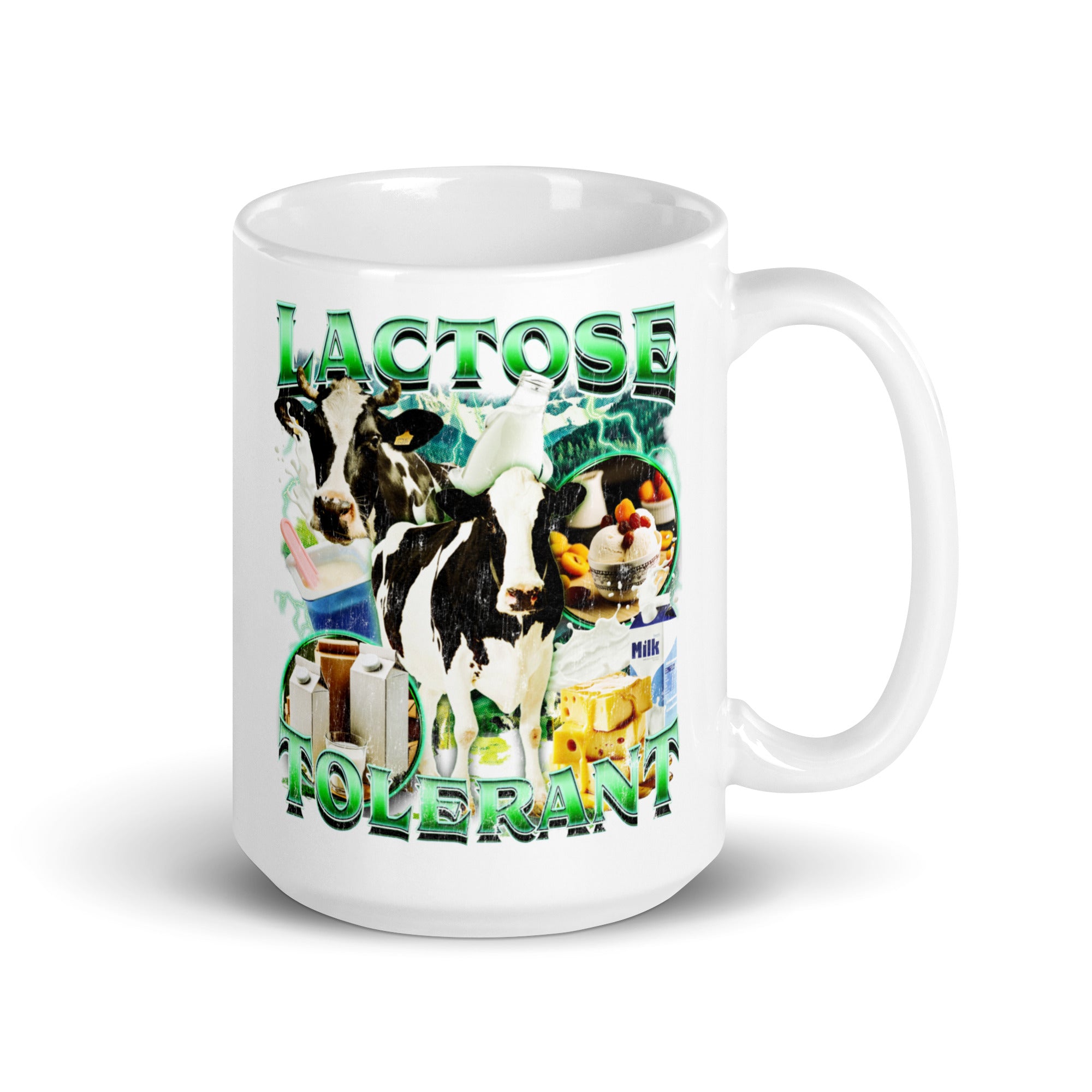 Lactose Tolerant White glossy mug