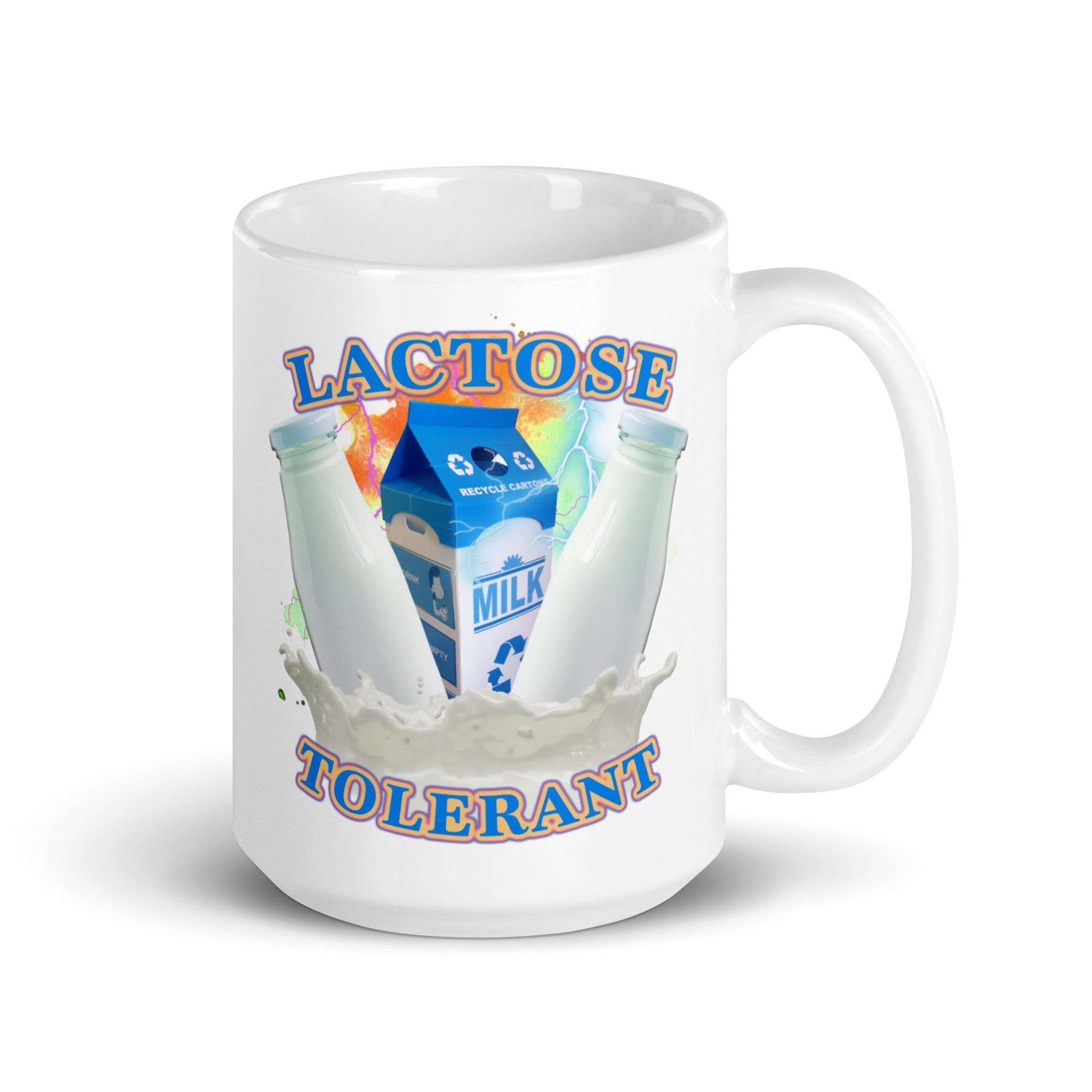 Lactose Tolerant White glossy mug