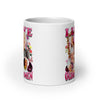 I love Older Women White glossy mug