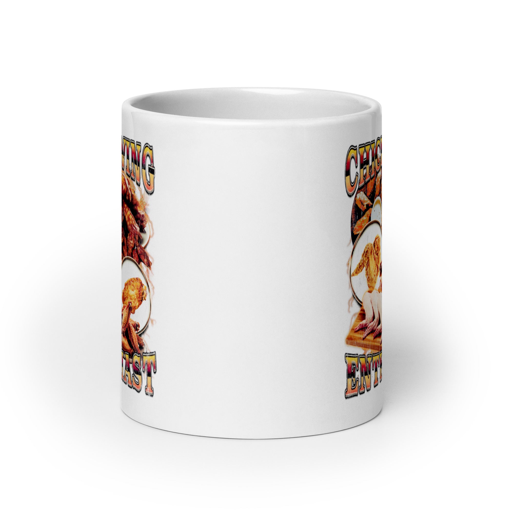 Chicken-Wing-Enthusiast White glossy mug