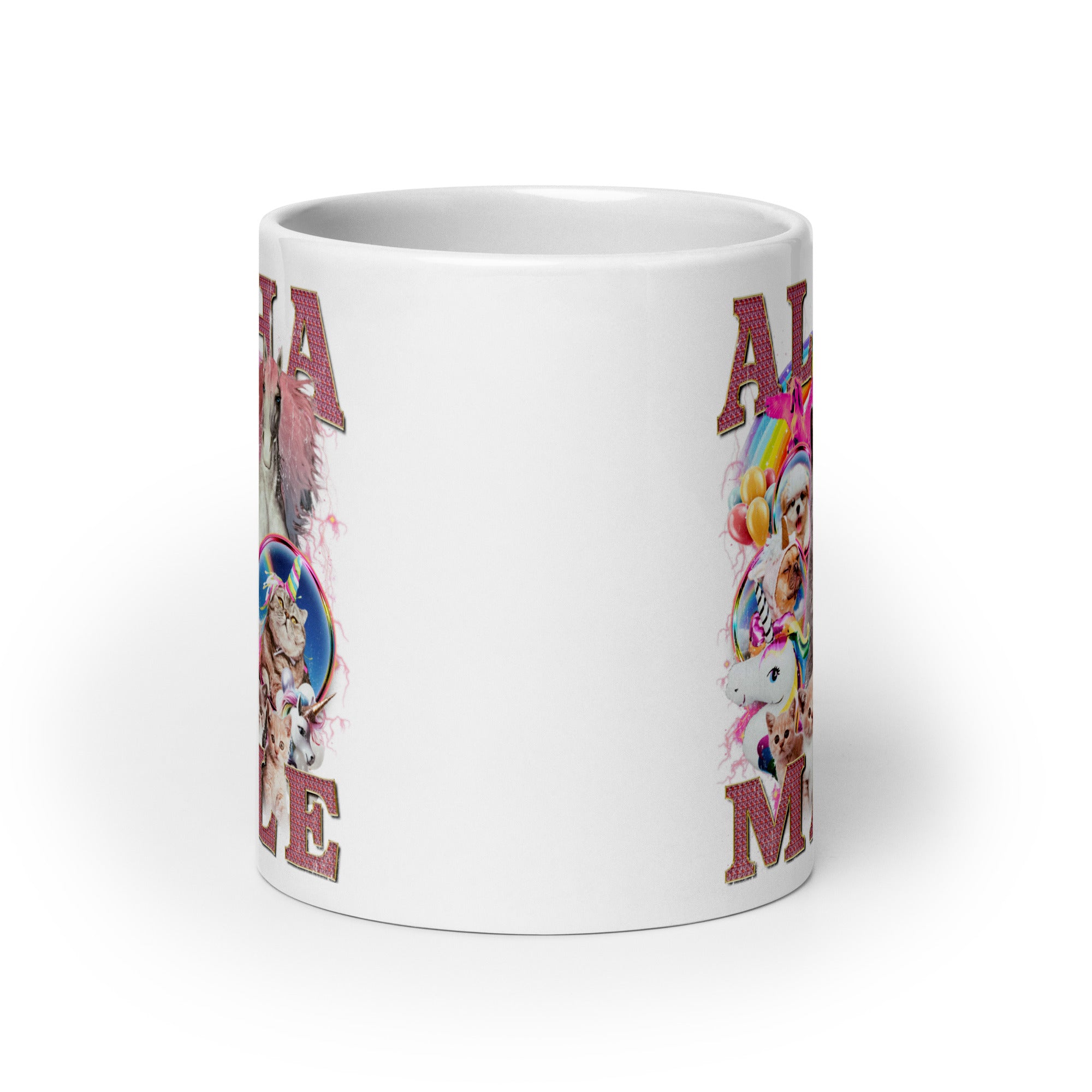 Alpha Male White glossy mug