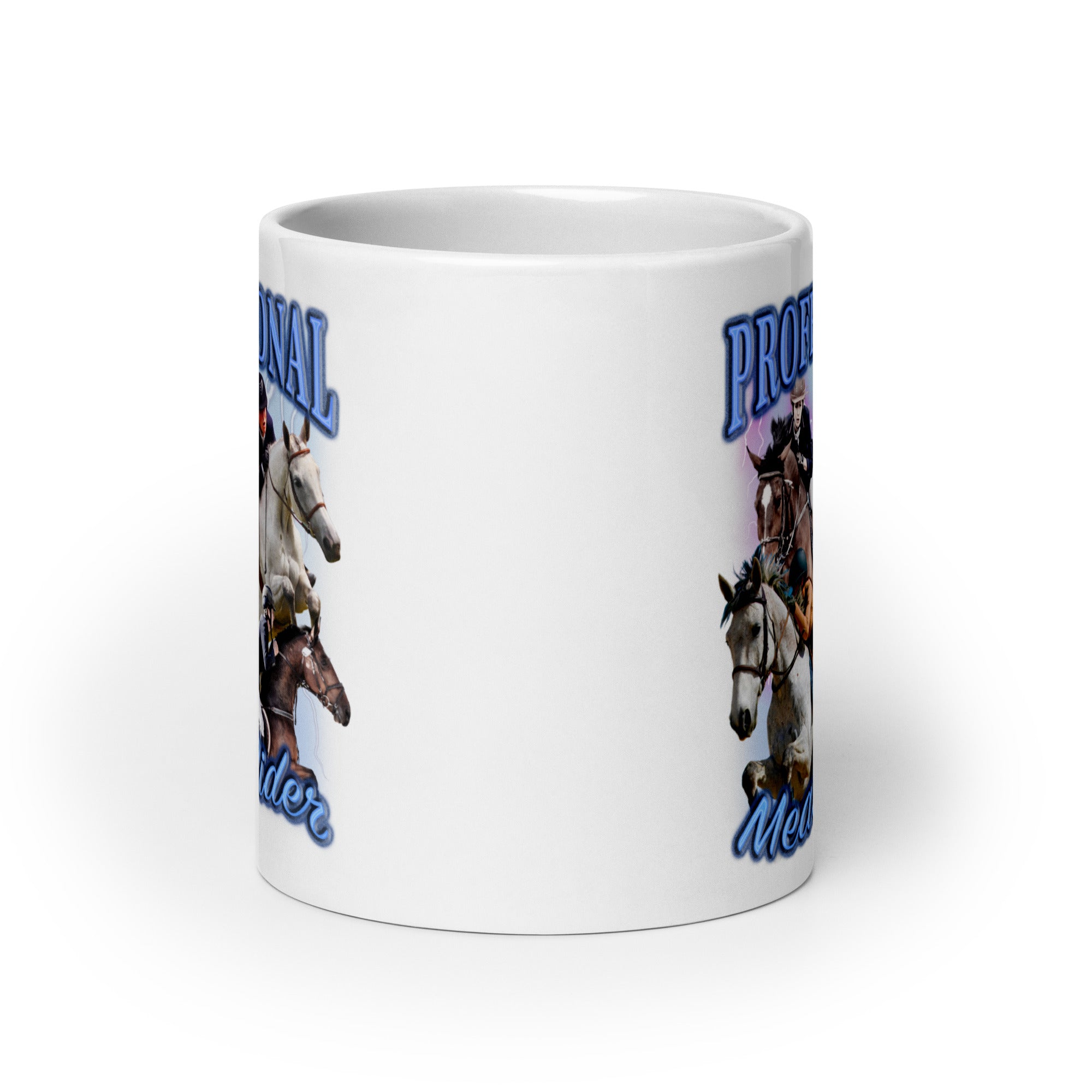 Professional Meat Rider White glossy mug