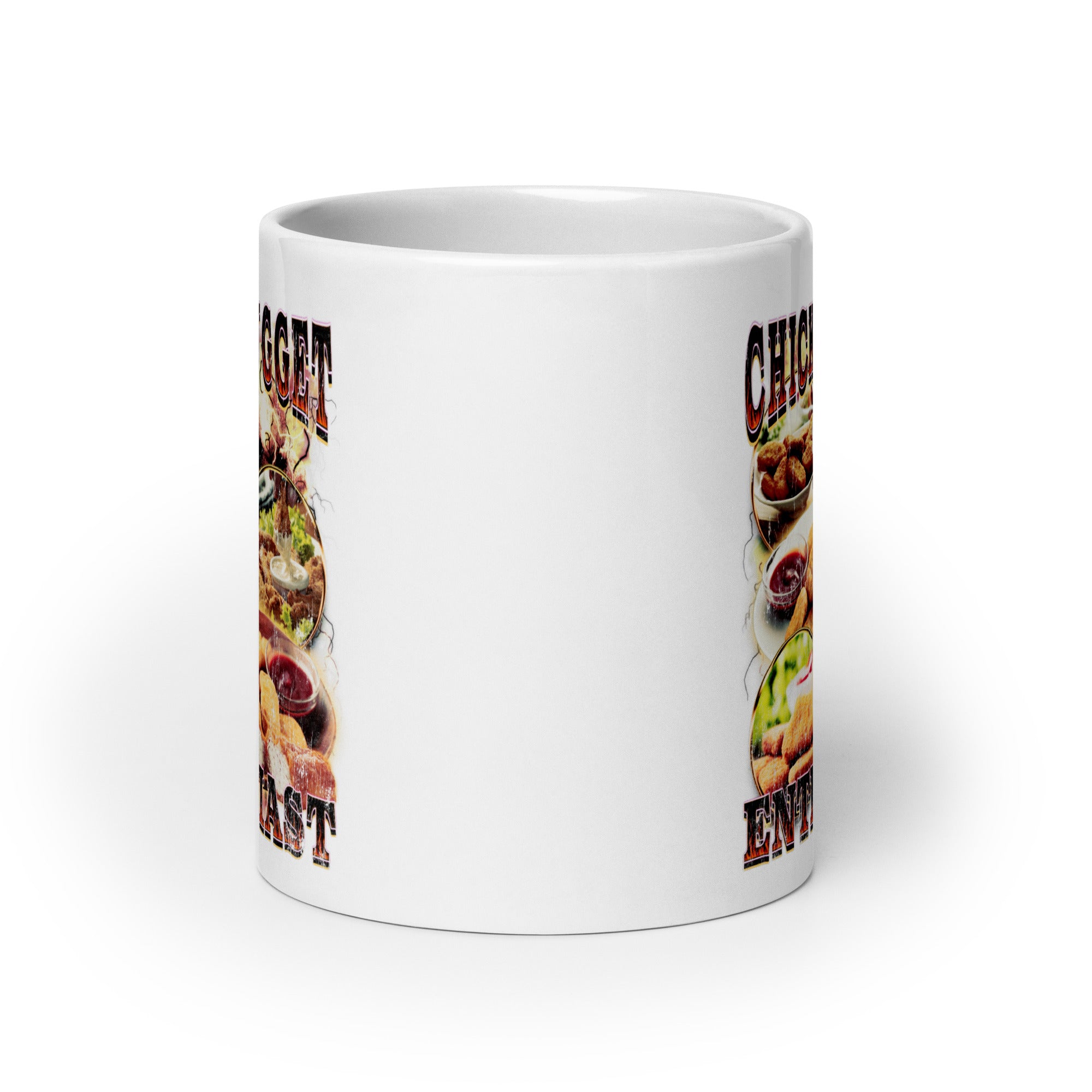 Chicken Nugget Enthusiast White glossy mug