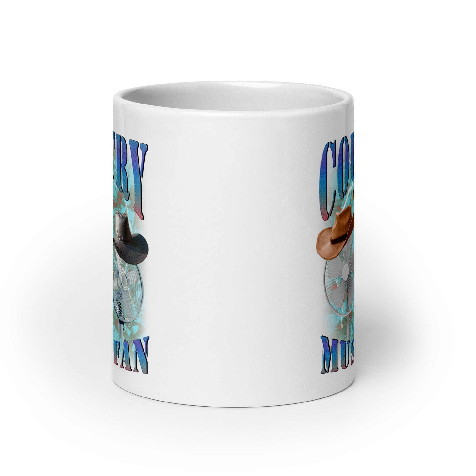 Country Music Fan White glossy mug