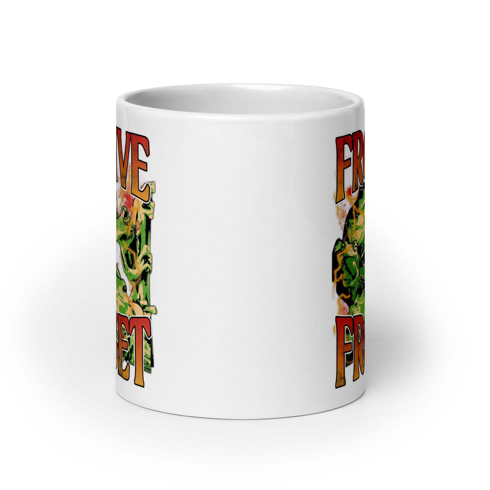 Frogive Forget White glossy mug