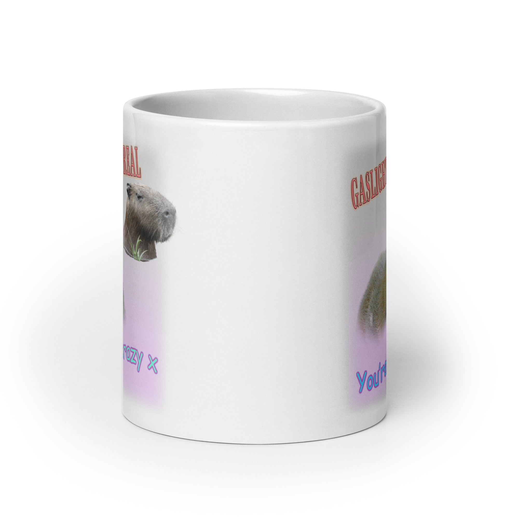 Gaslighting isn't Real White glossy mug