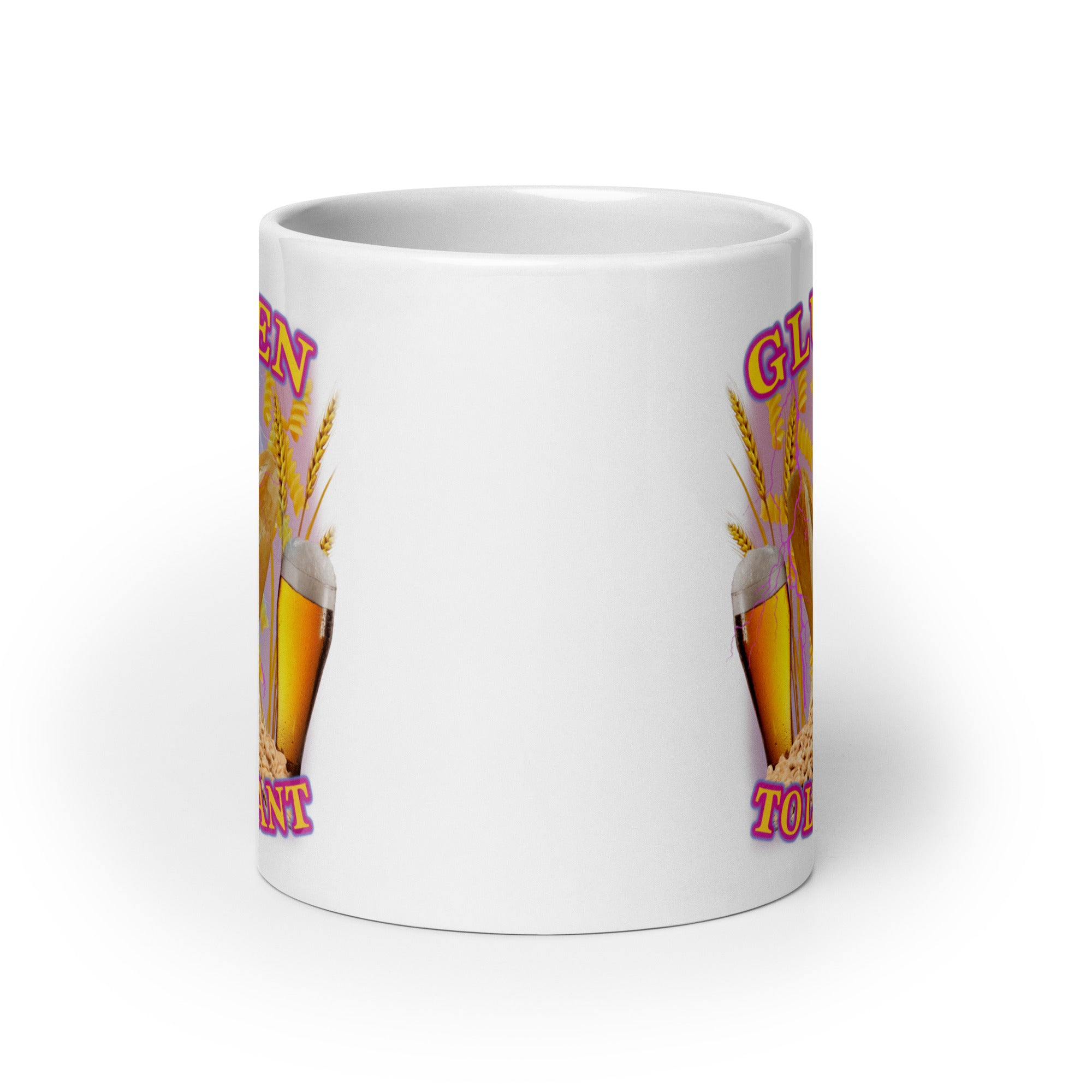 Gluten Tolerant  White glossy mug