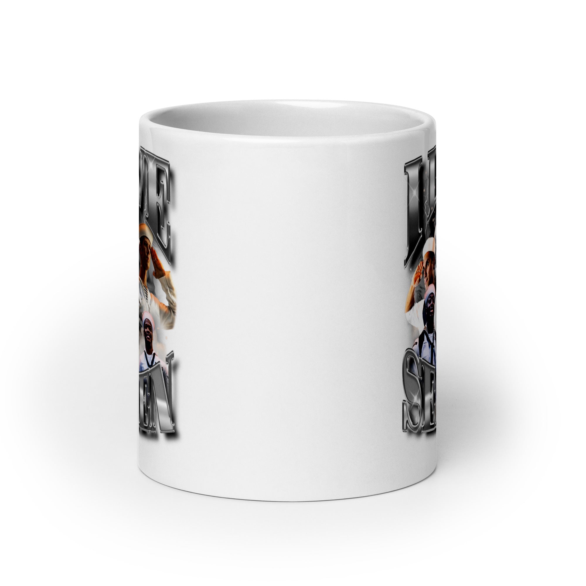 I Love Seamen White glossy mug