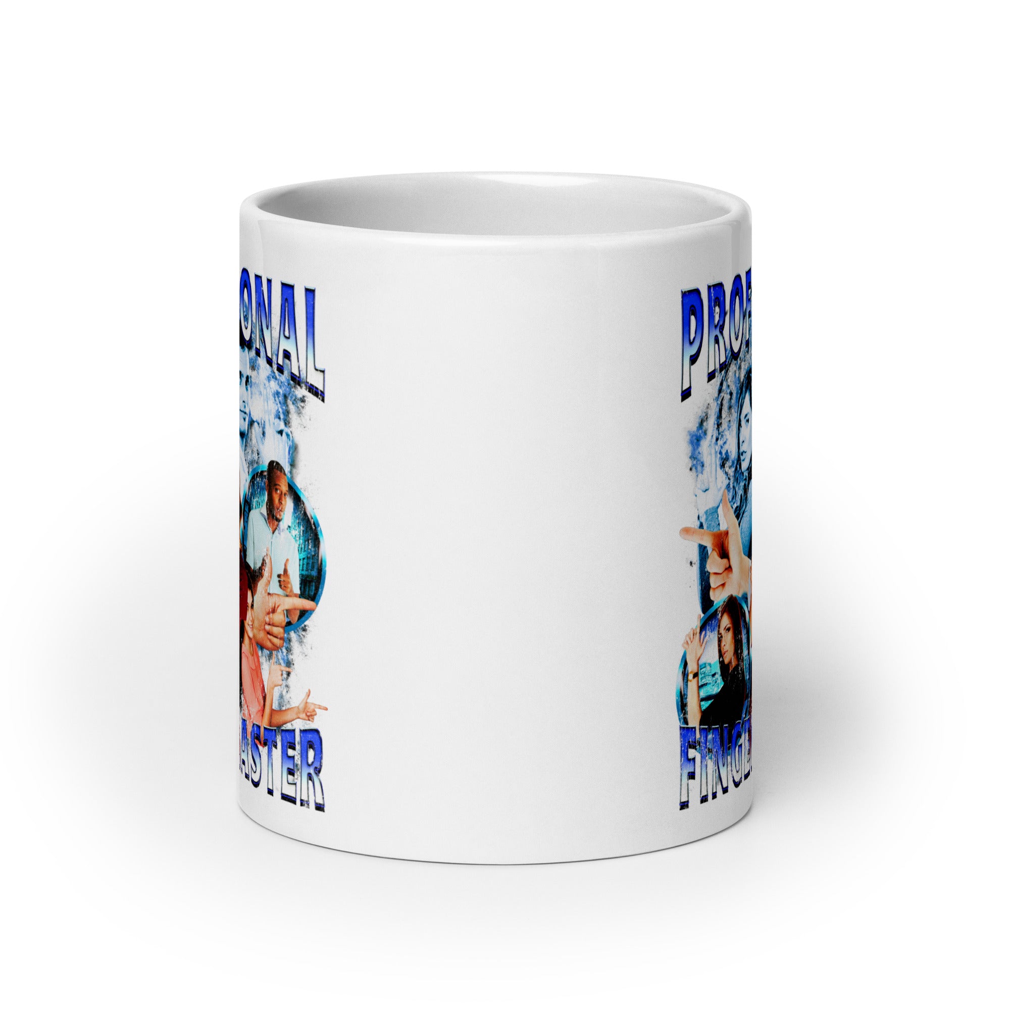 Professional Finger Blaster White glossy mug