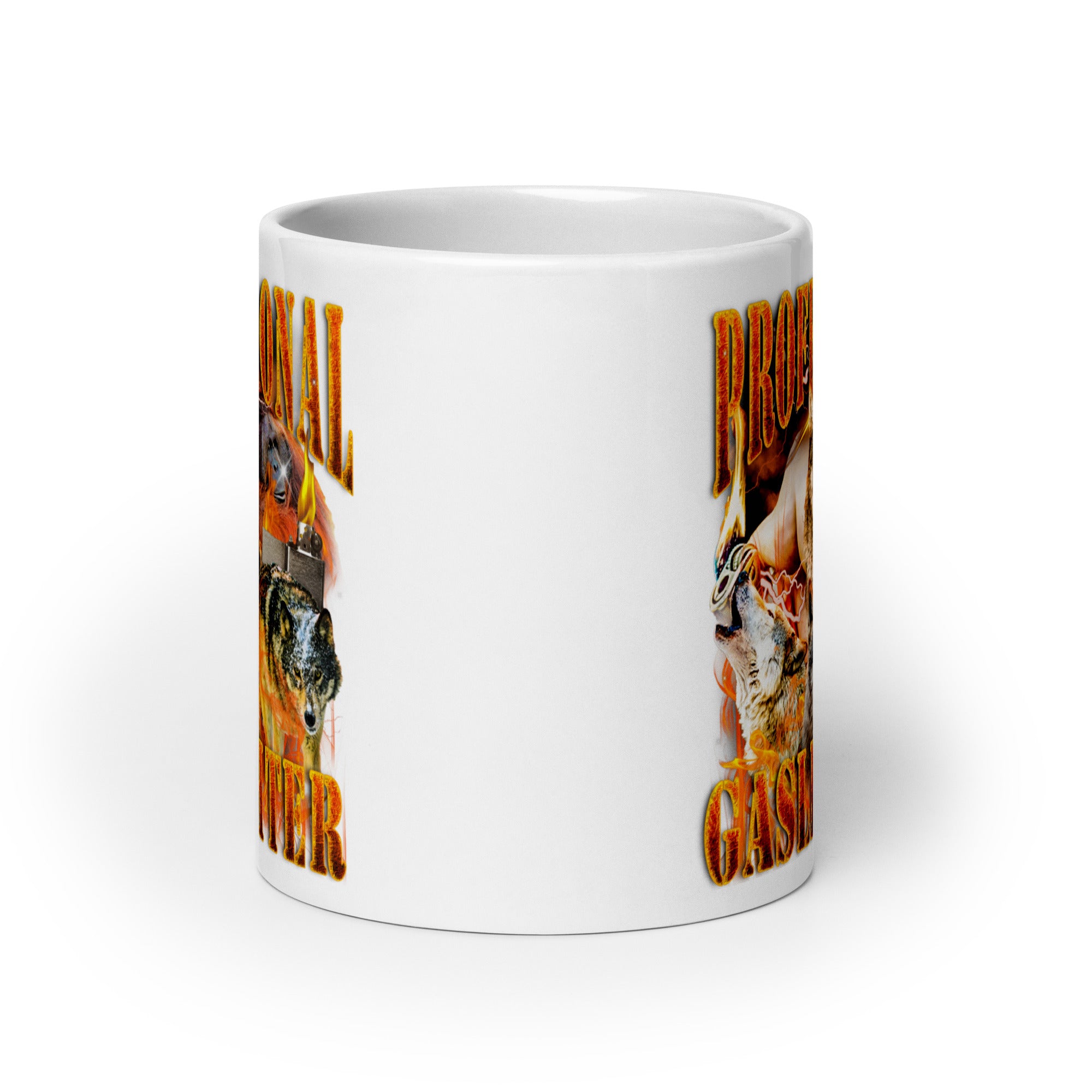 Professional Gaslighter White glossy mug