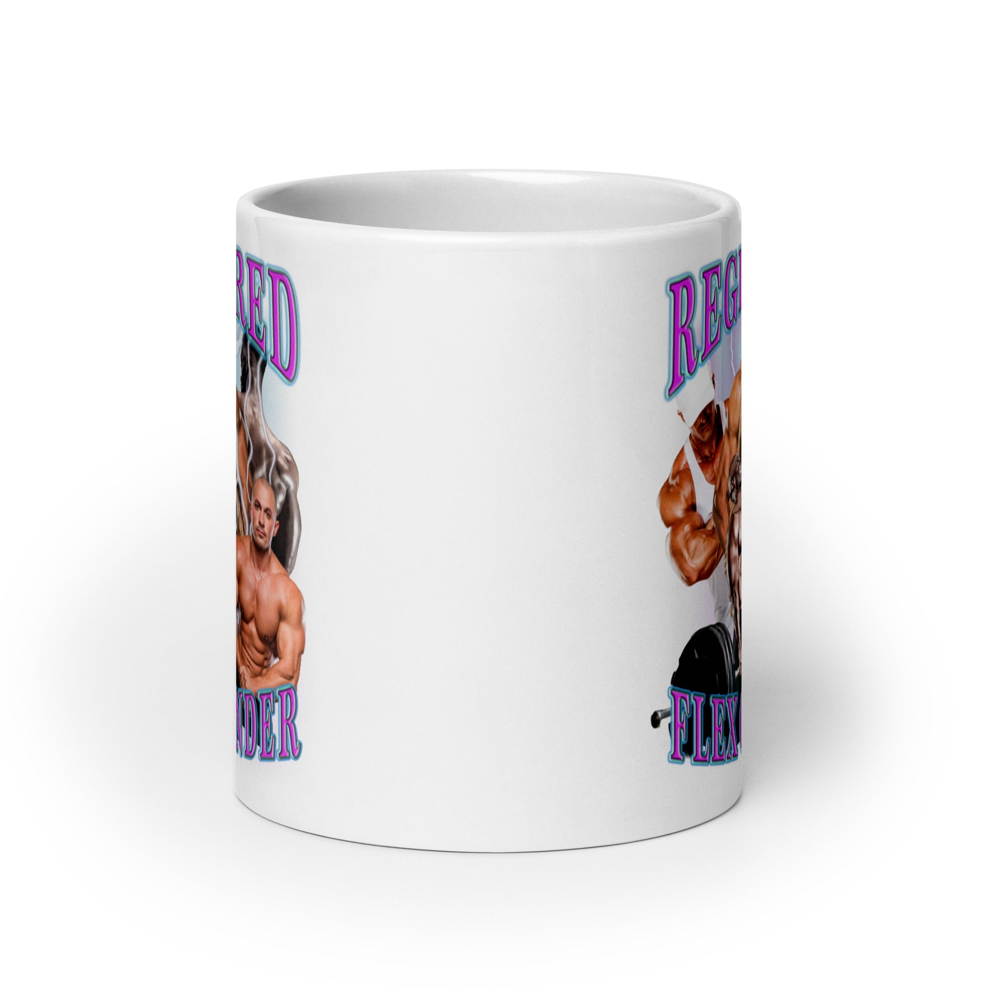 Registered Flex Offender White glossy mug